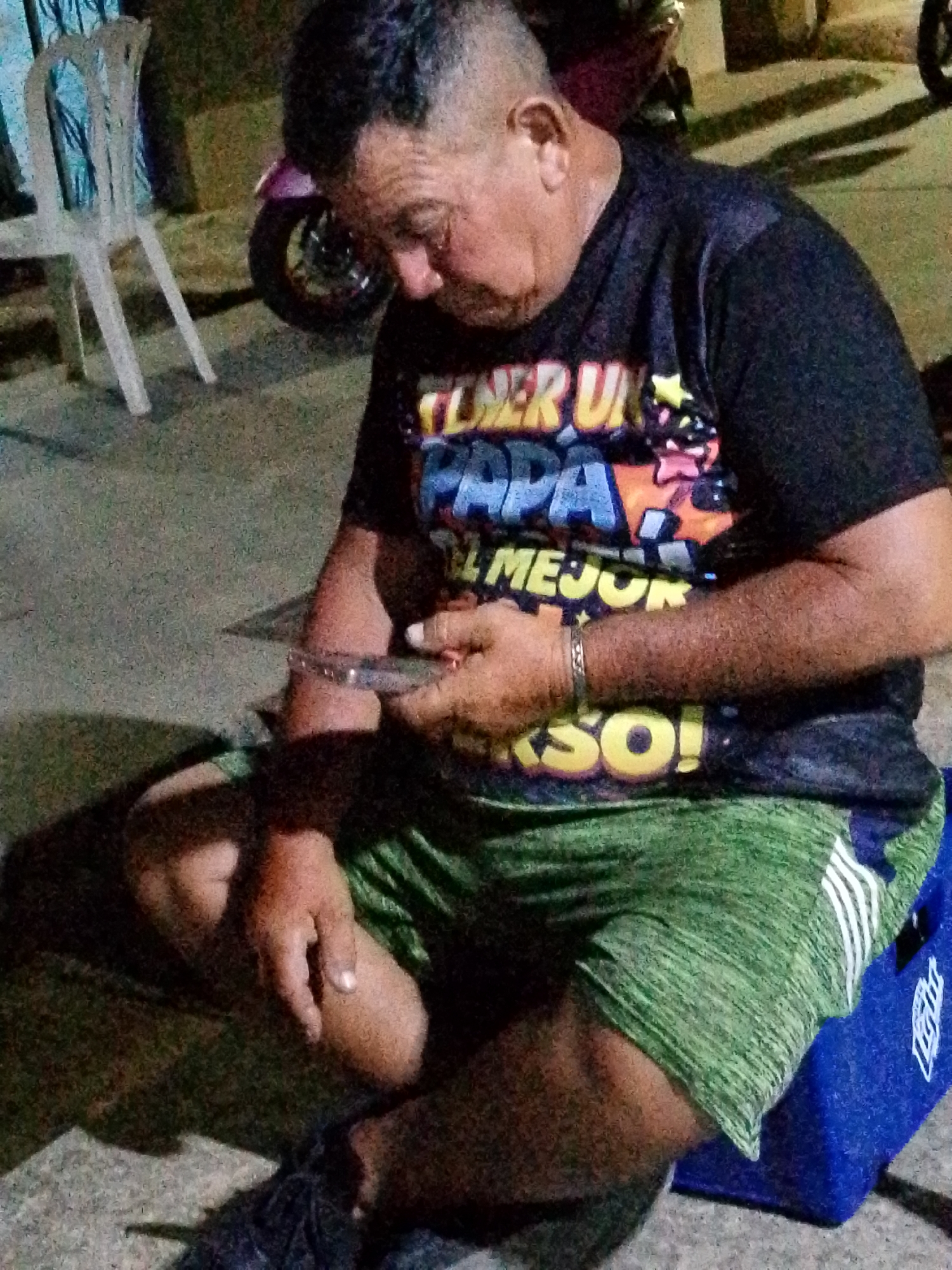 Late-night hangout with family and friends in Juan Griego