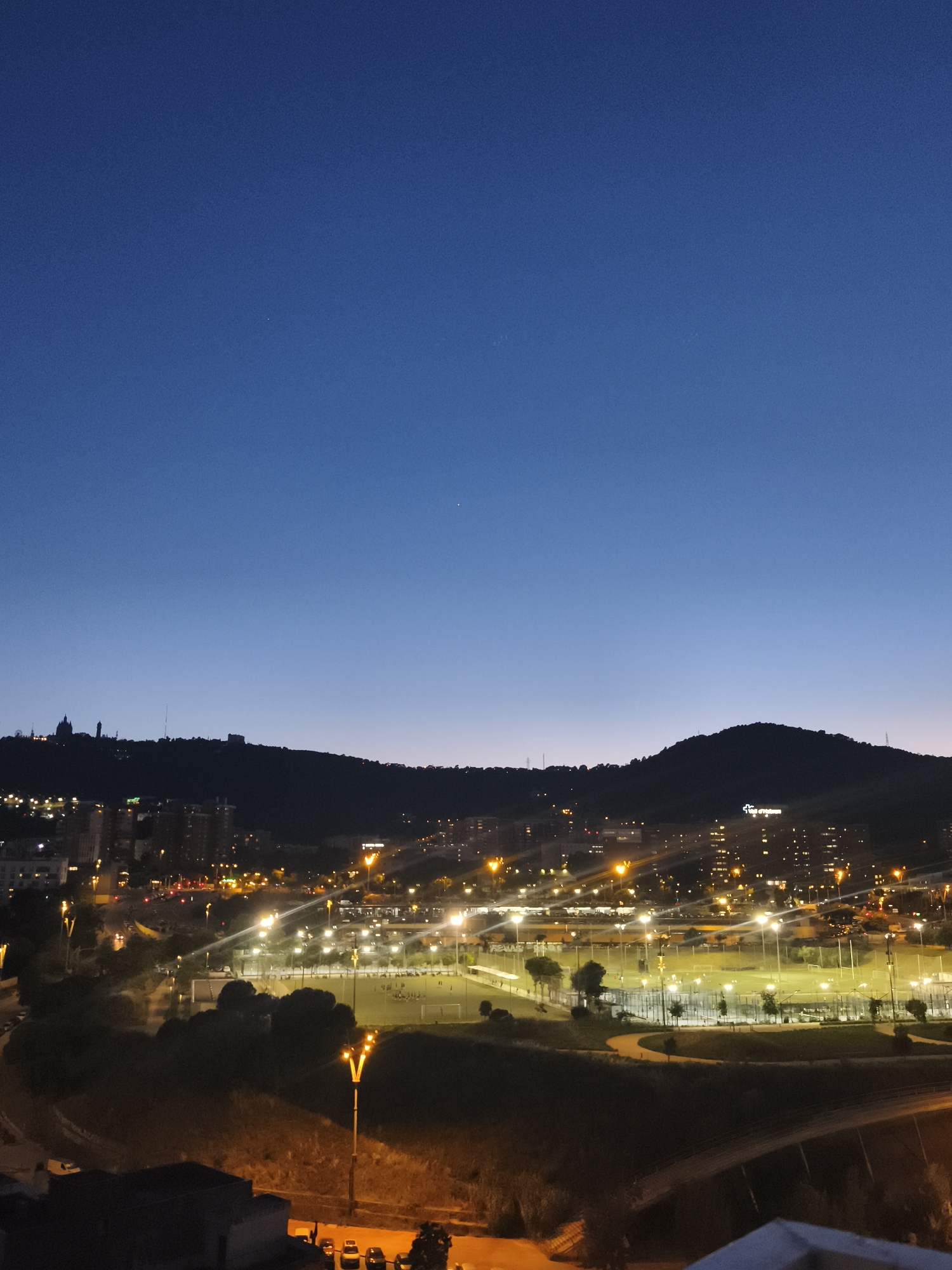Barcelona cityscape documented from afternoon to evening hours
