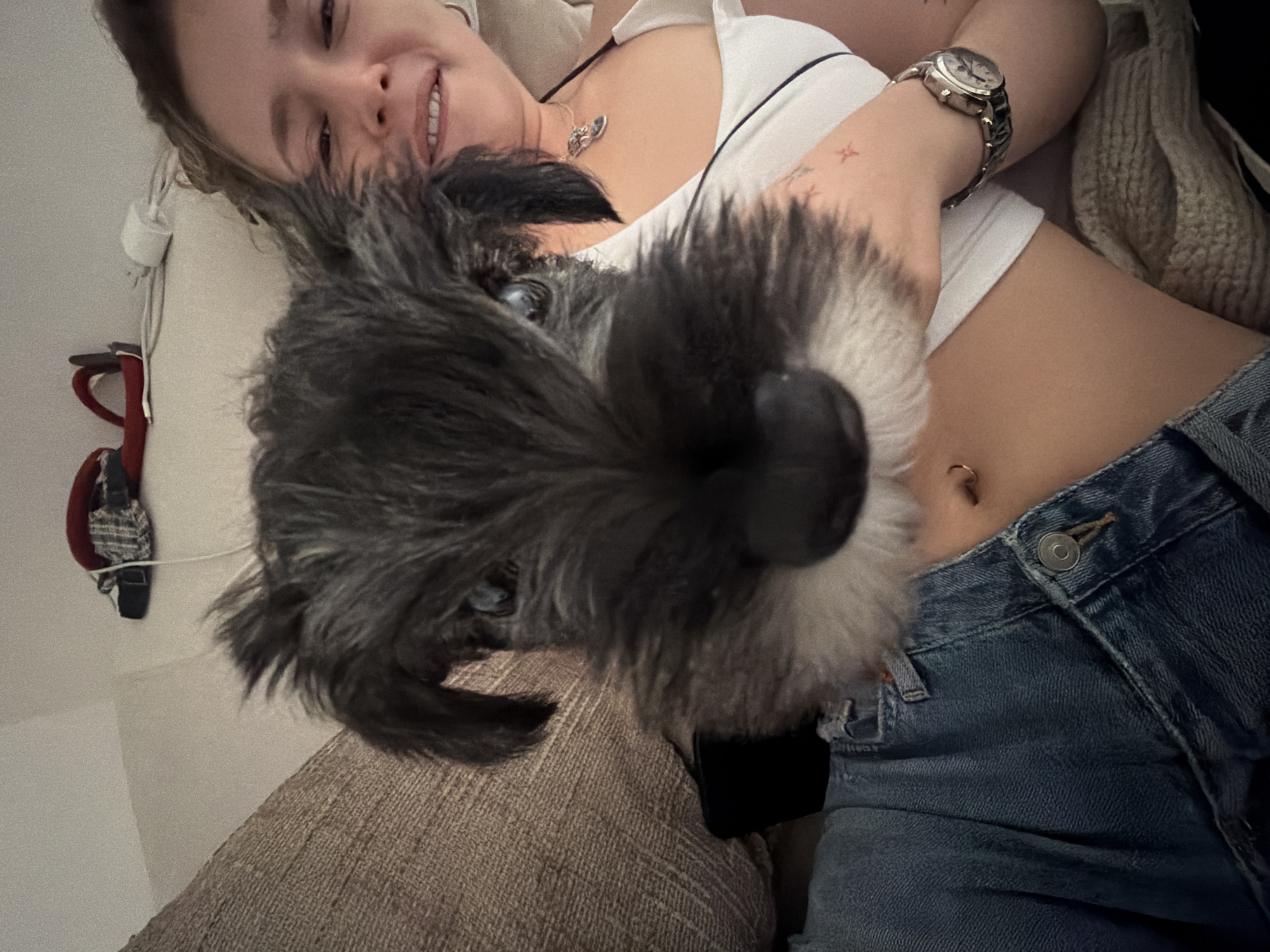 Tel Aviv residents document casual morning moments with pets, selfies