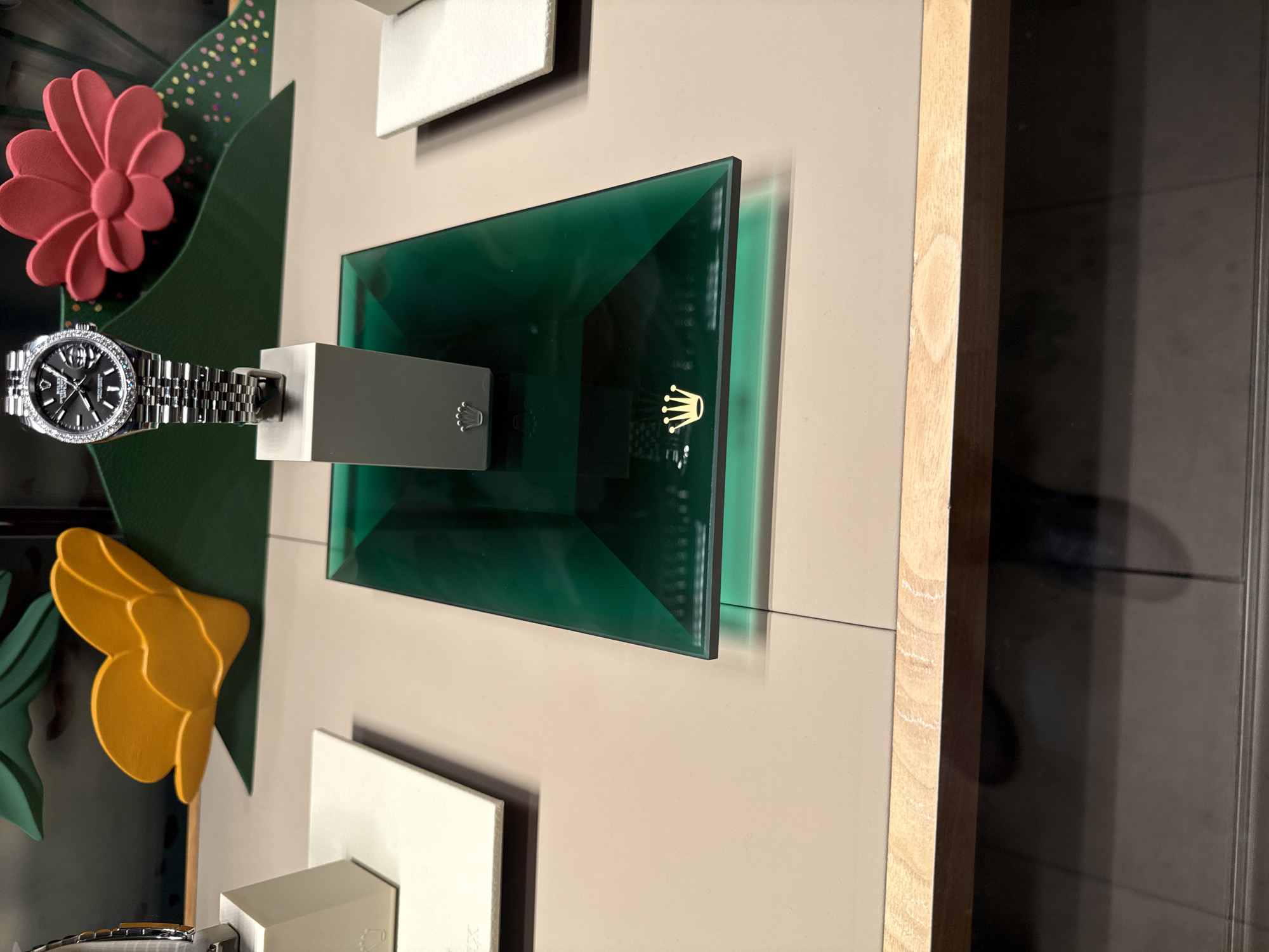 Rolex watch displayed at retail store in Kloten