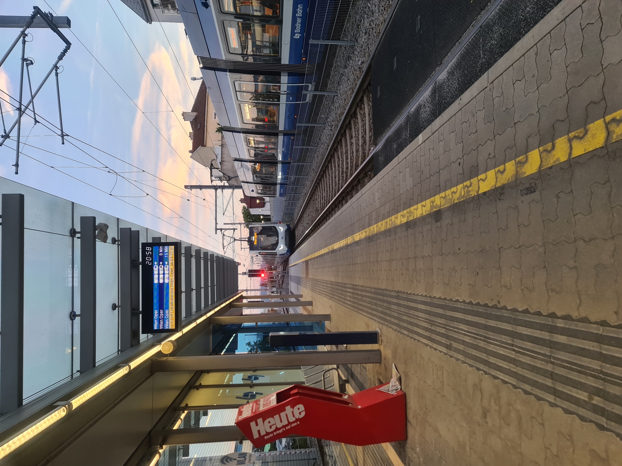 Evening stroll through a Vienna neighborhood near the tram line