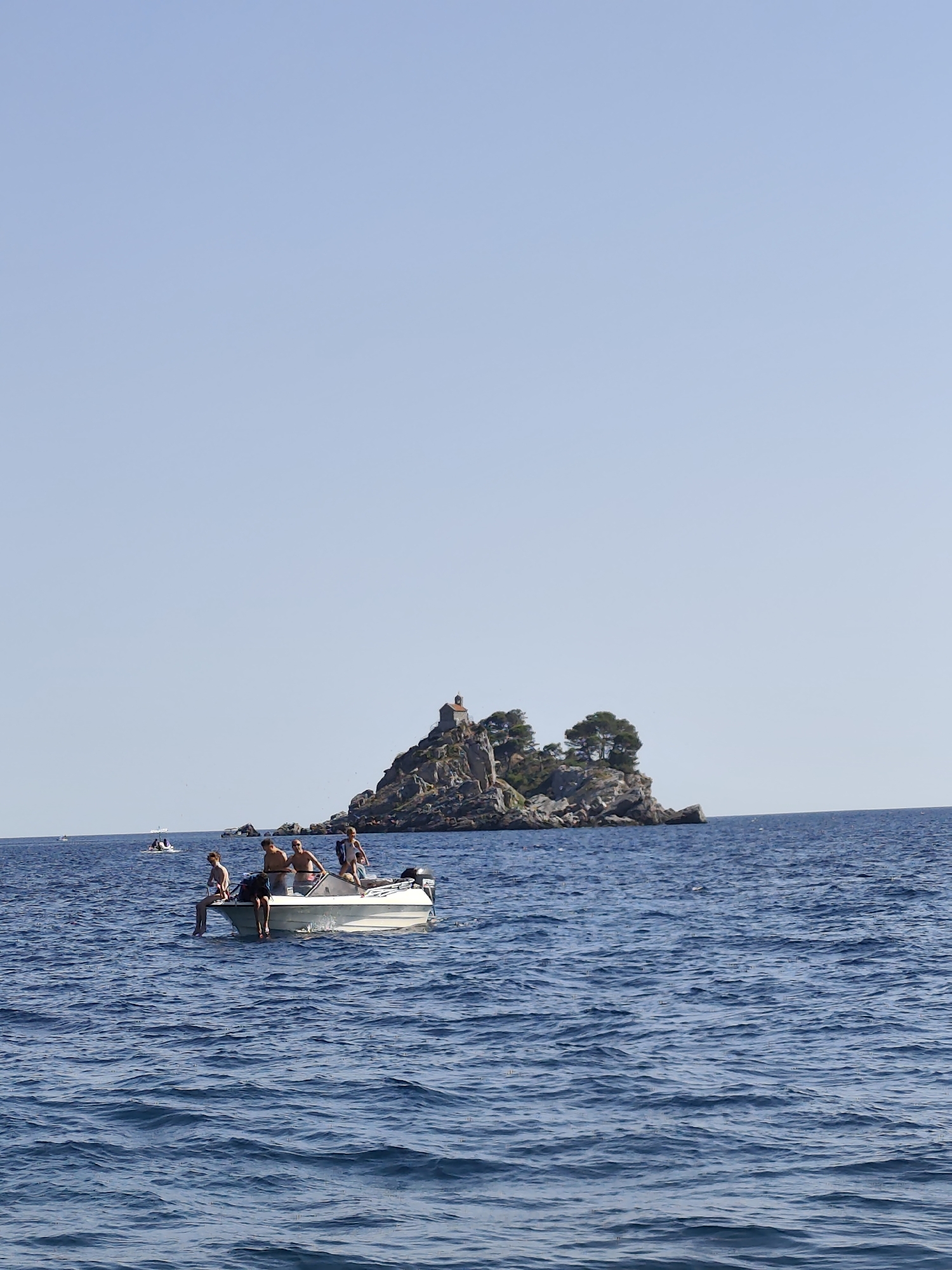 Boating around Petrovac na Moru on a sunny Adriatic afternoon