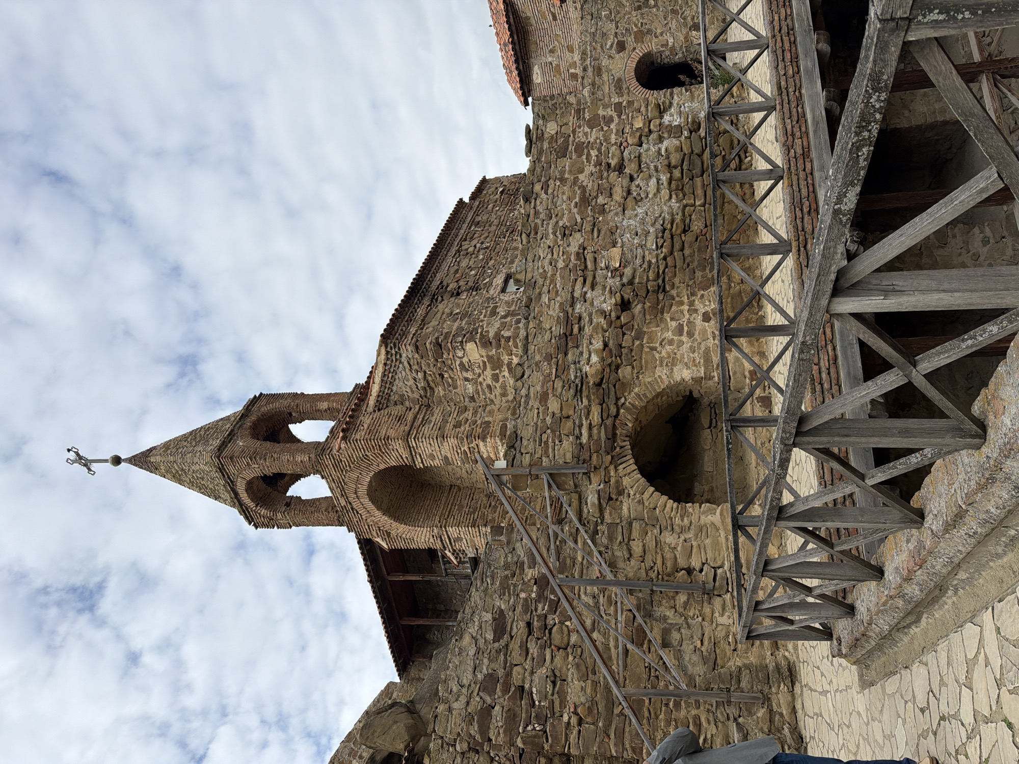 Ancient Georgian monastery complex documented by visitor near Udabno
