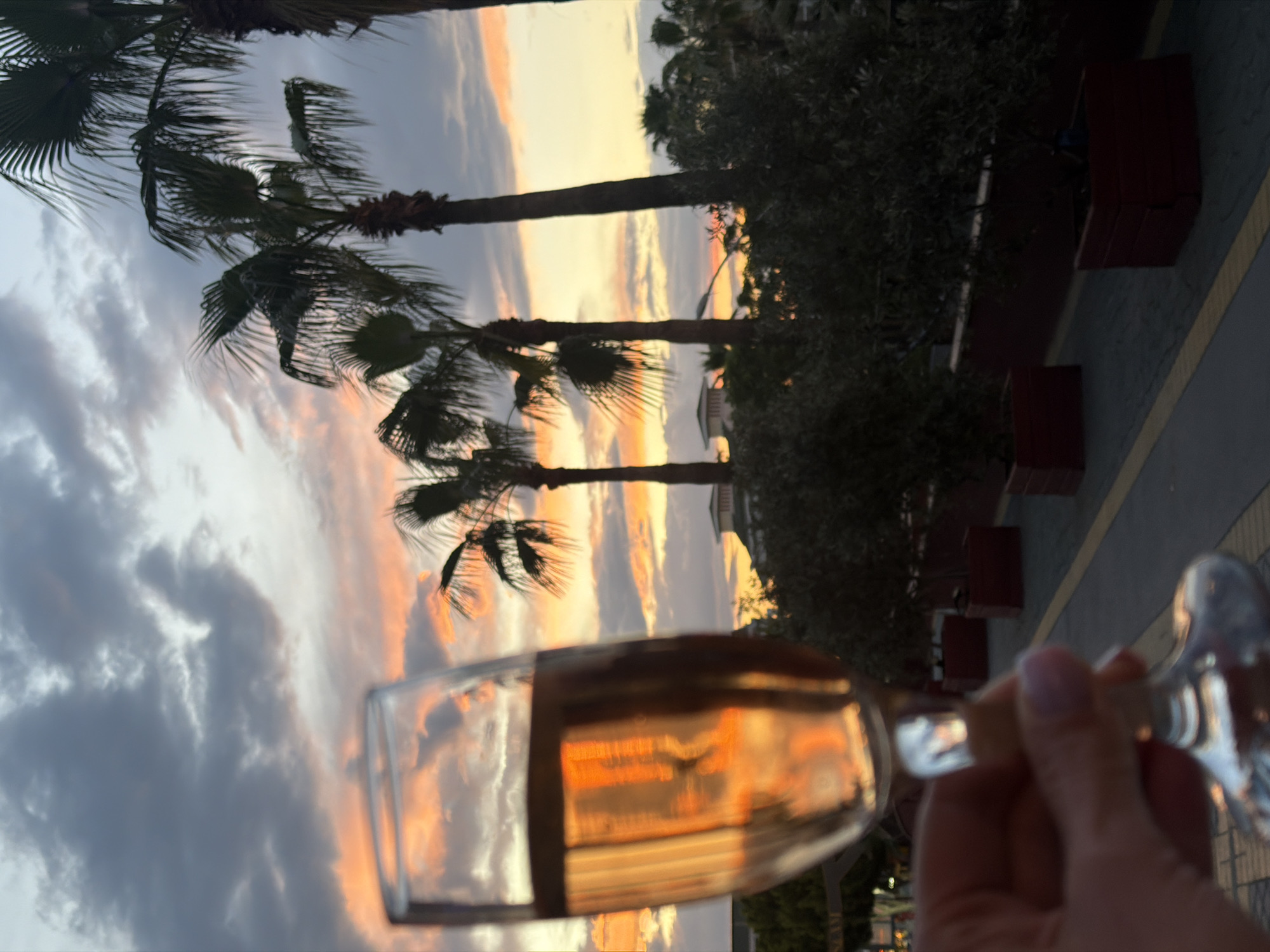 Resort guest captures sunset drinks and decorative lighting in Serik