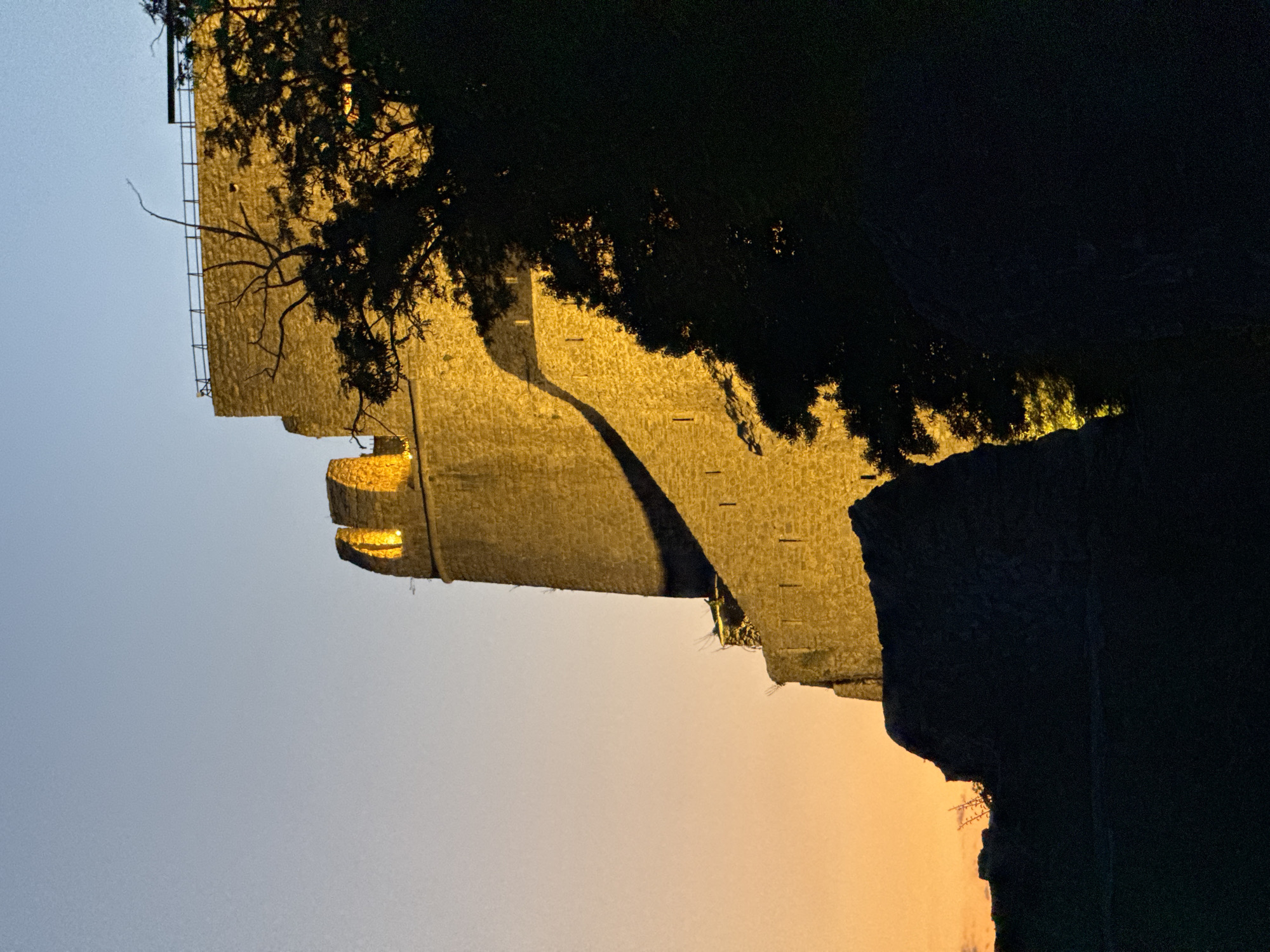 Evening visit to illuminated Spanjola Fortress in Herceg Novi captured