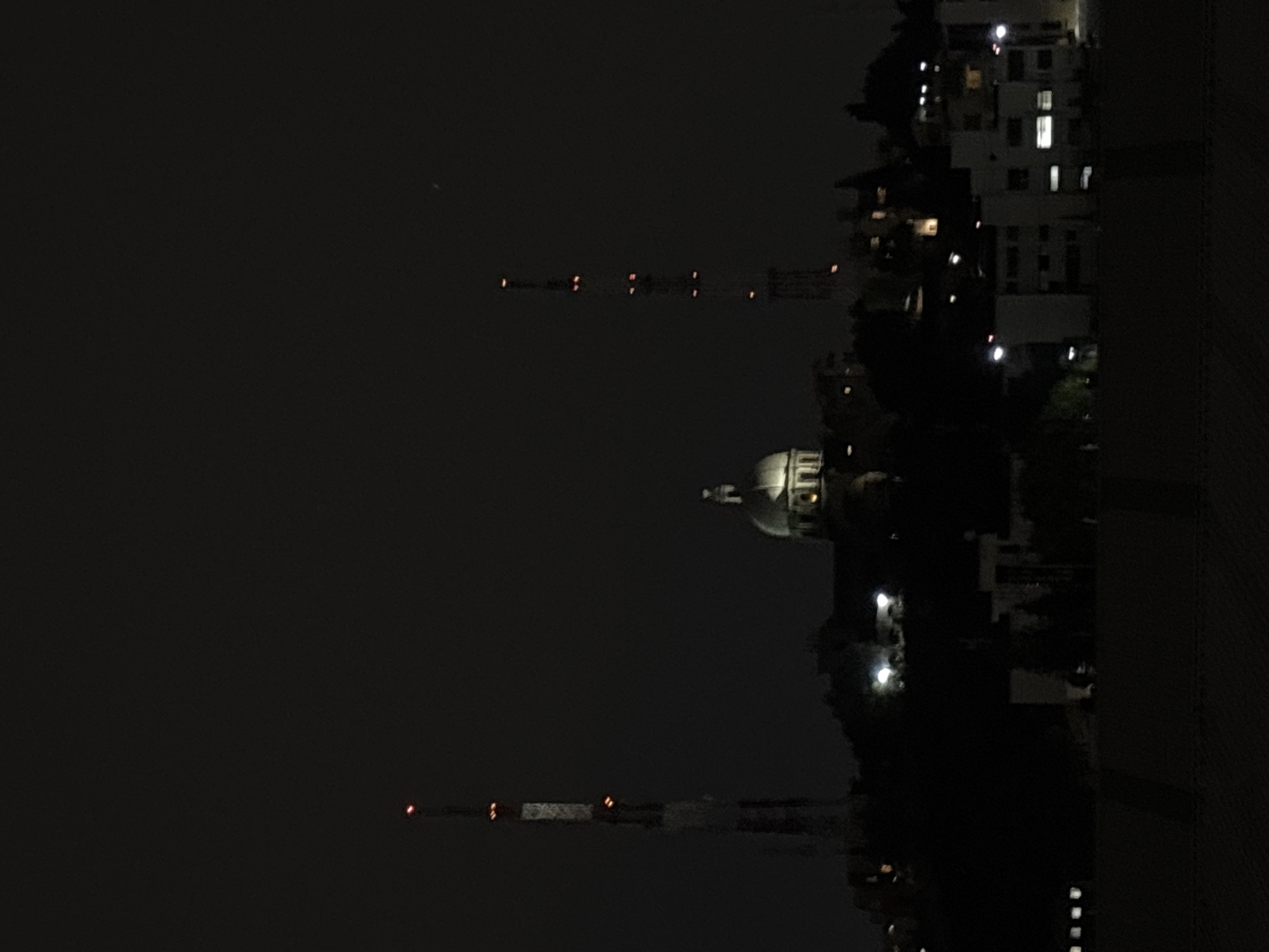 Nighttime skyline view captured in Puebla, Mexico