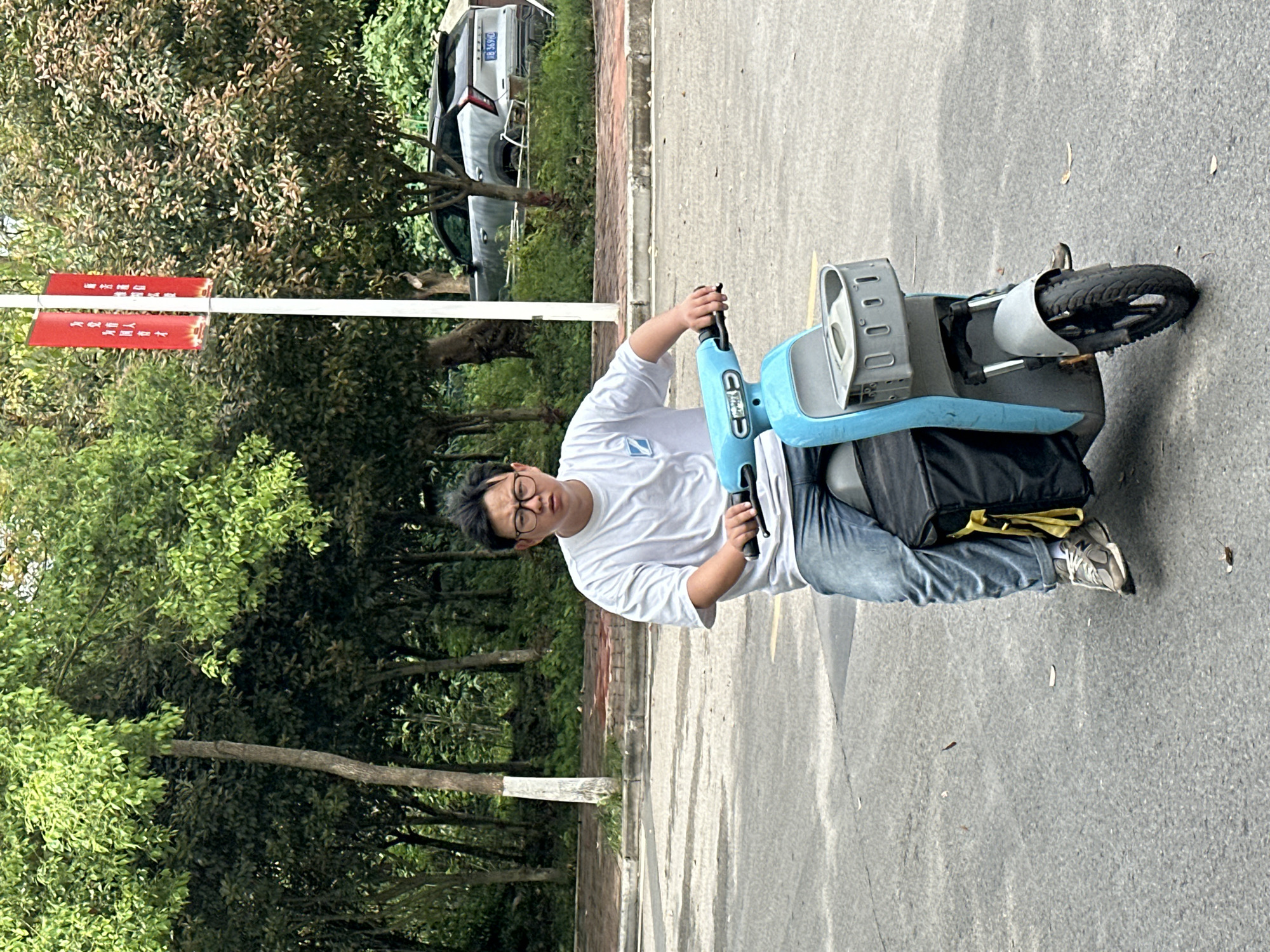 Early morning street cleaning activities observed in Jiangjin, China