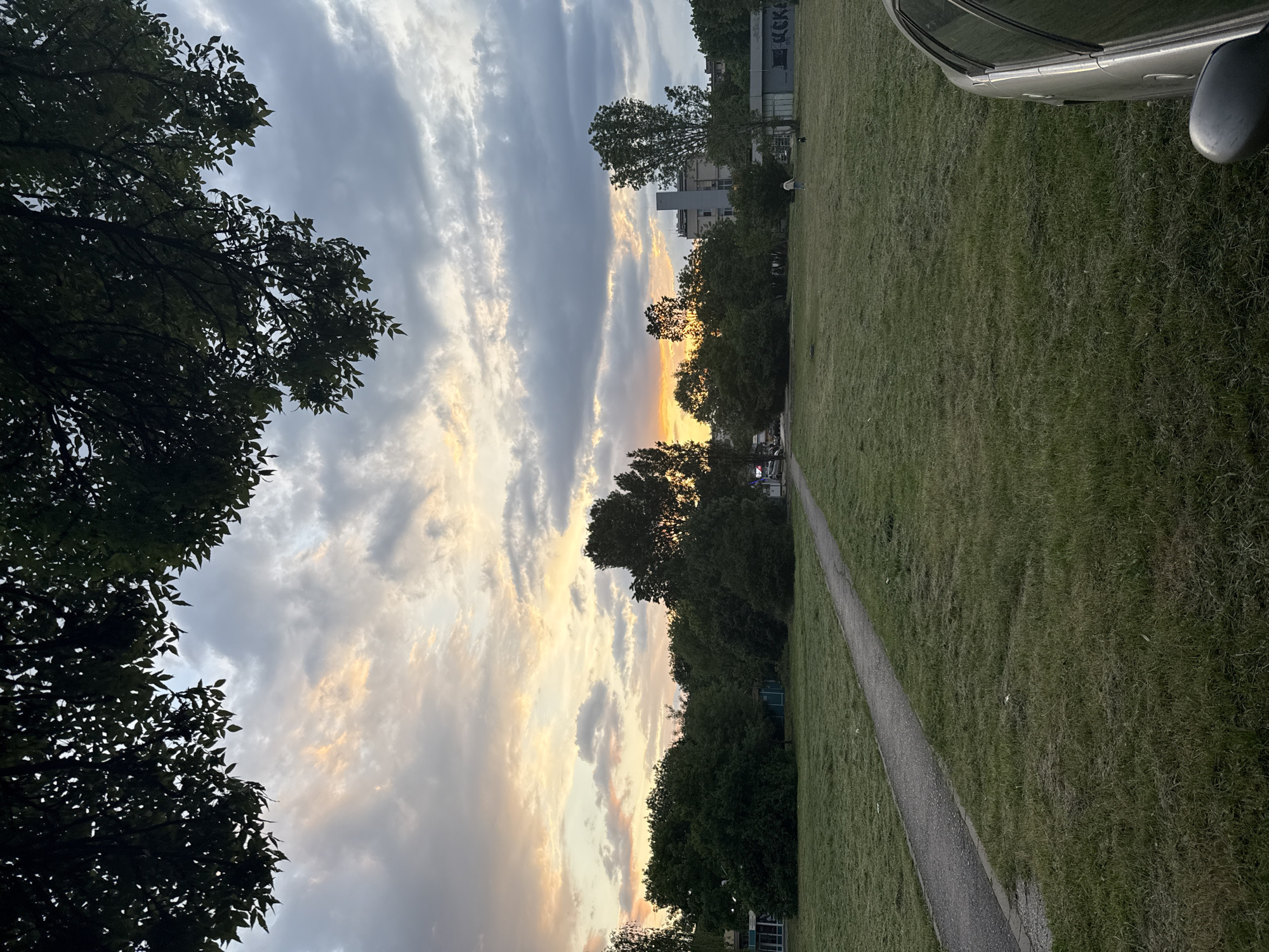 Golden sunset captured over Sofia park Thursday evening