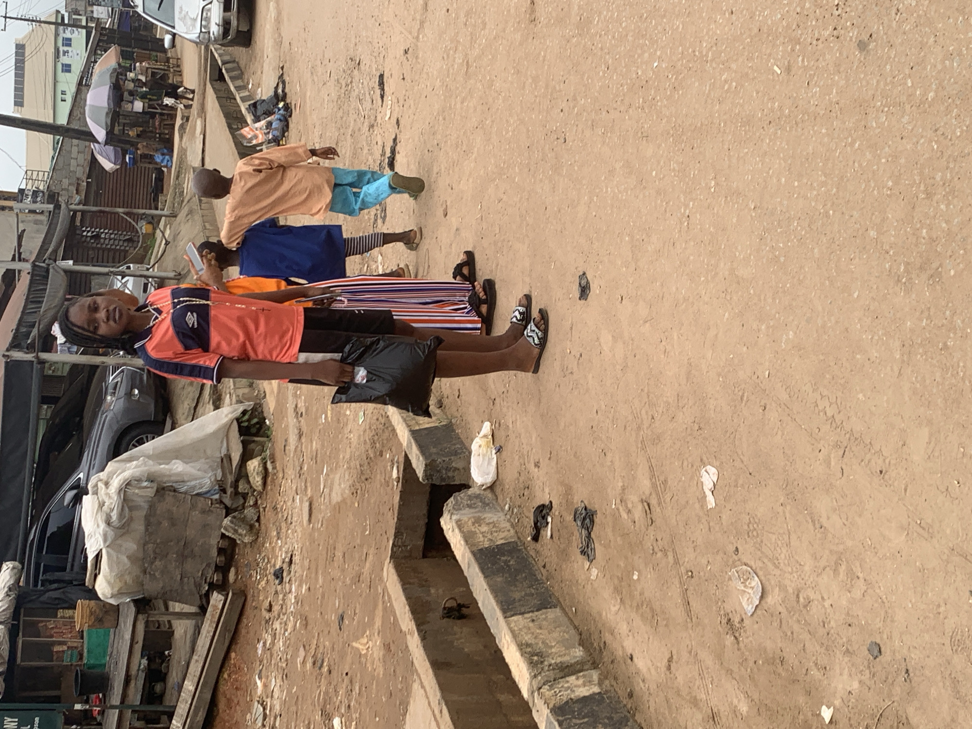 Morning street life in Shagamu, Nigeria
