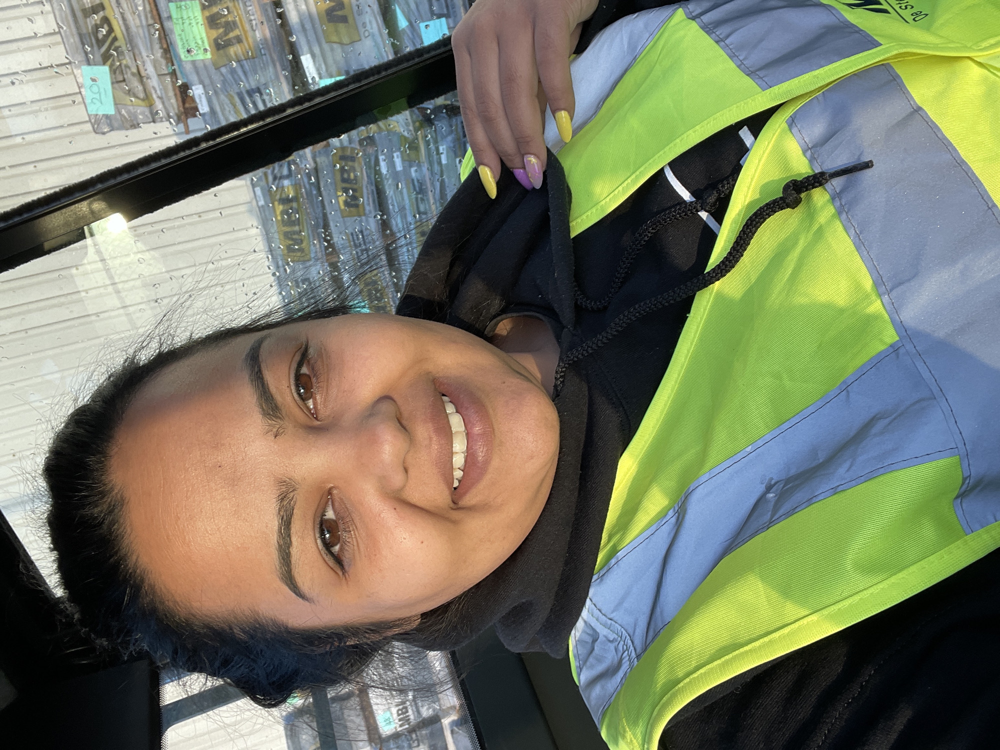 Heavy rain documented by workers in Kampen vehicles