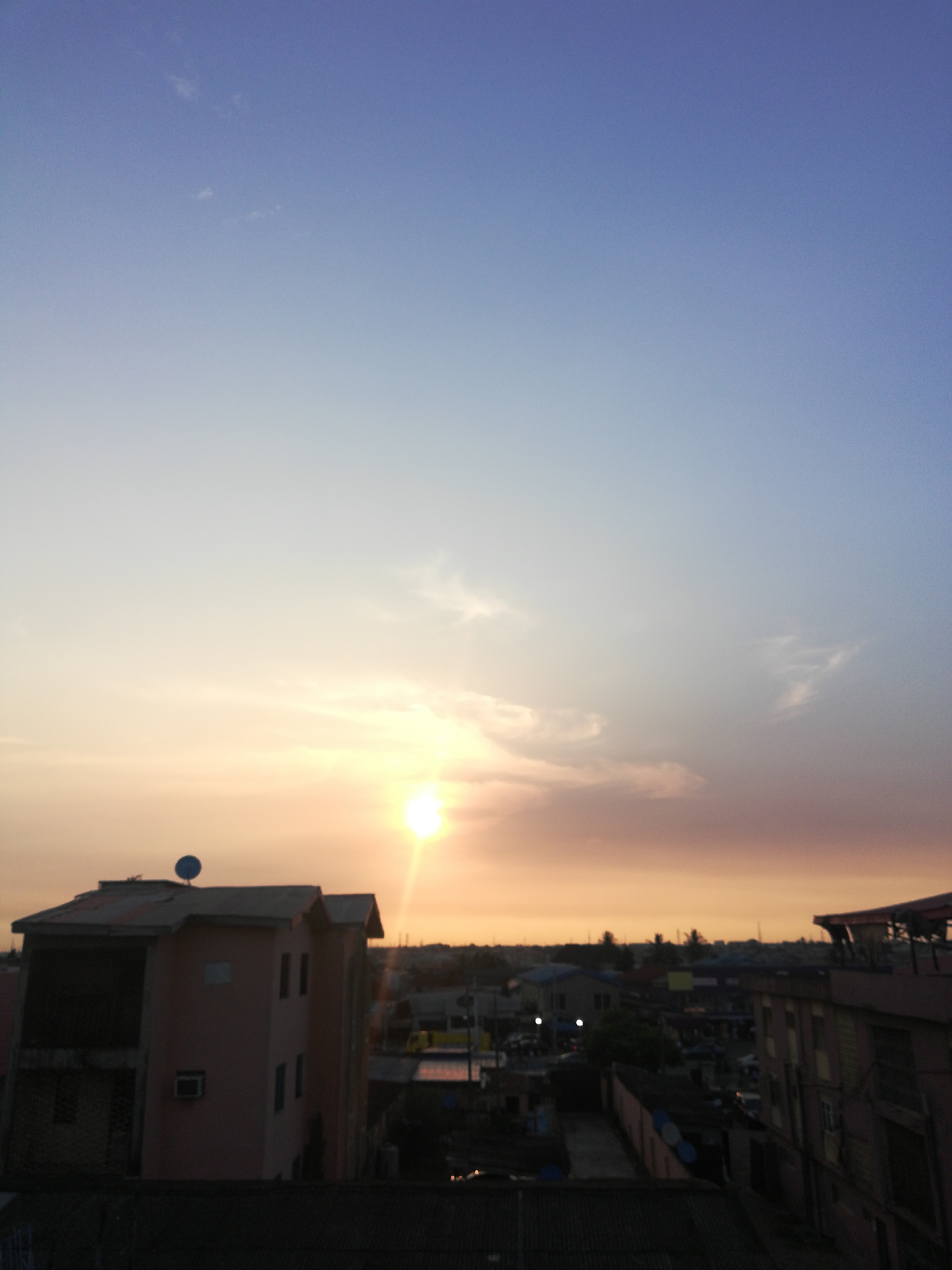 Vibrant sunset observed over Lagos urban landscape April 27