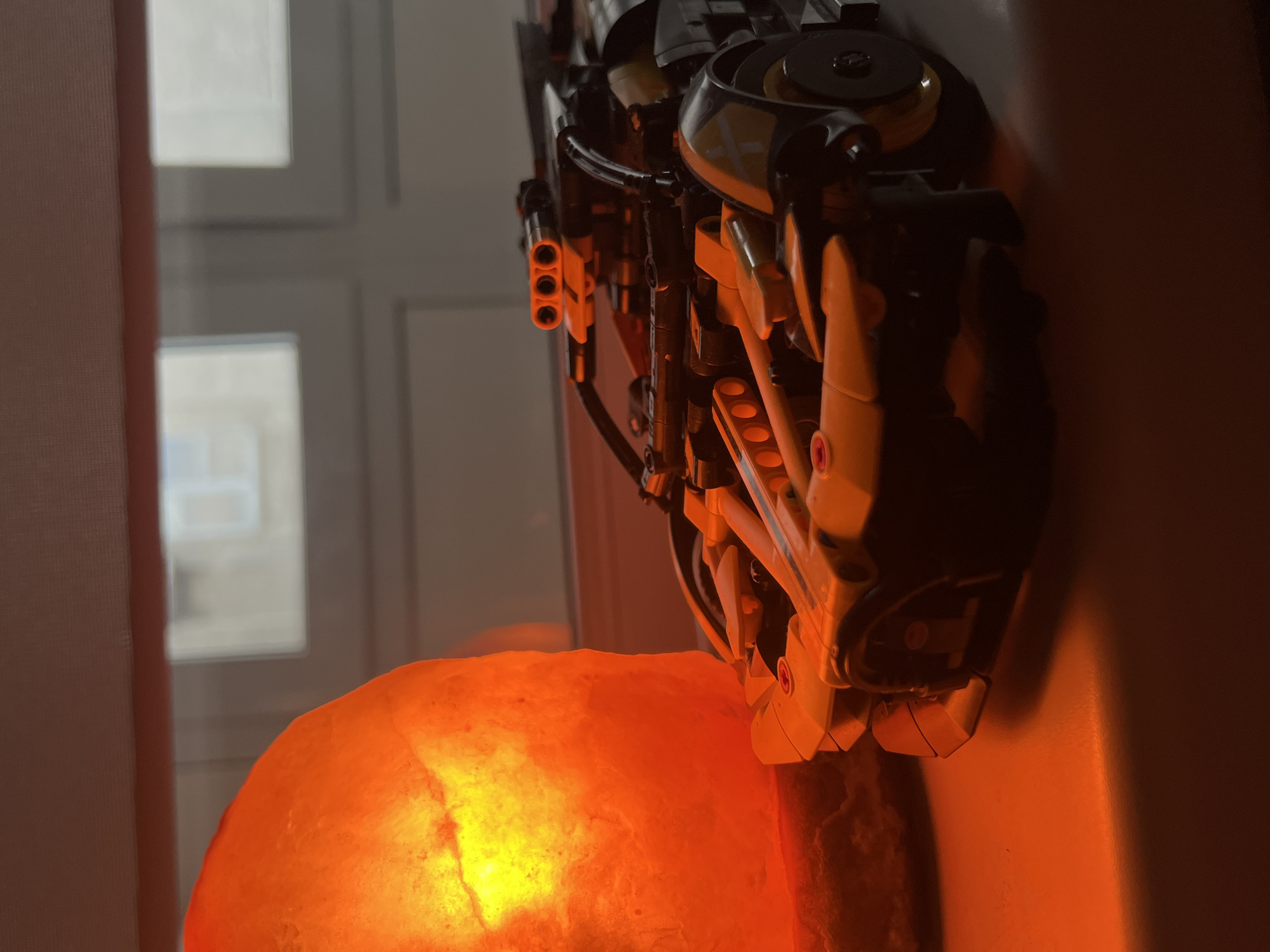 Evening documentation of salt lamps and twilight scenes