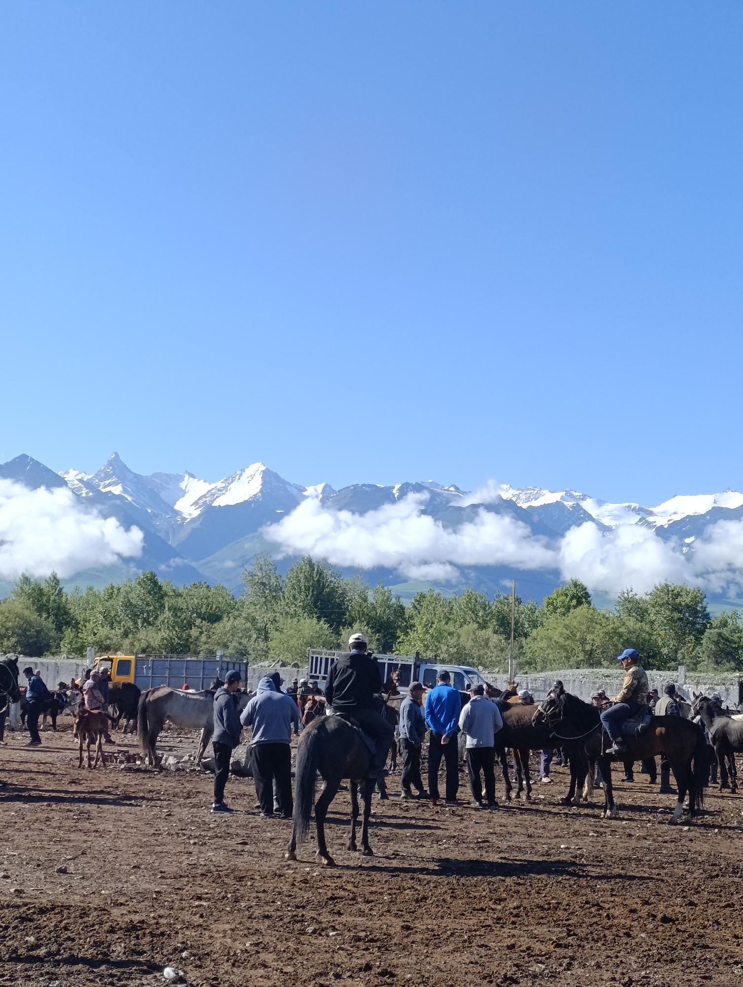 At-Bashy livestock market in full swing, Kyrgyzstan