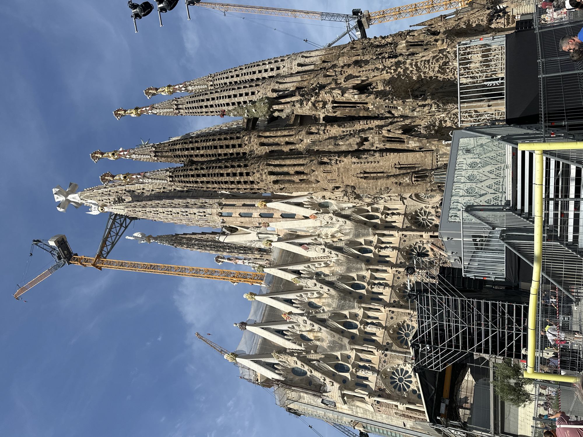 Witness captures ongoing Sagrada Familia construction in Barcelona