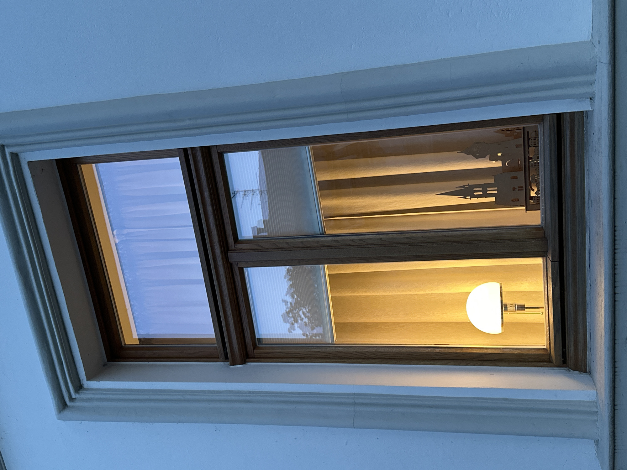 Evening scenes documented across central Krefeld, Germany
