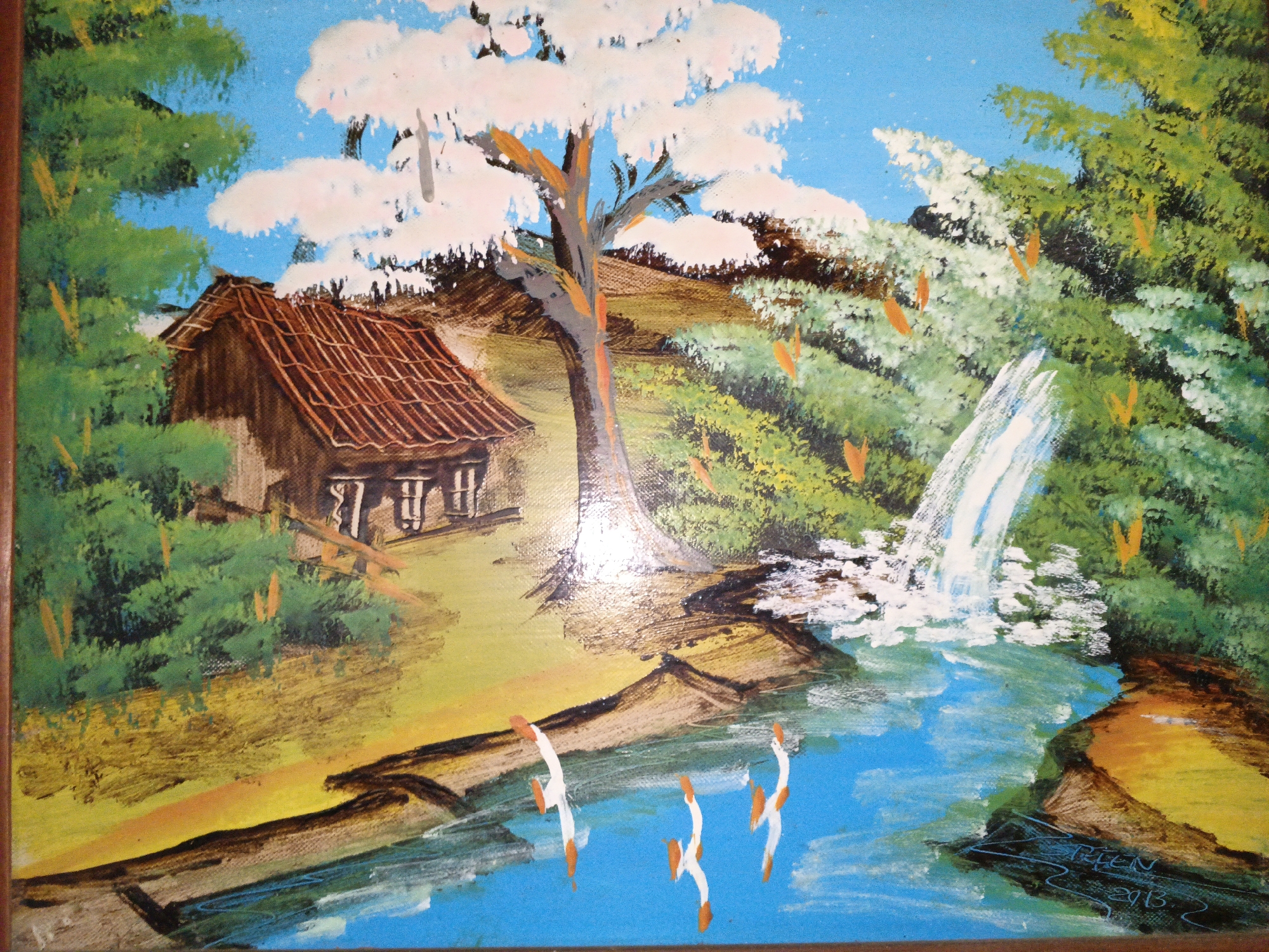 Rural landscape painting observed in Altagracia, Venezuela