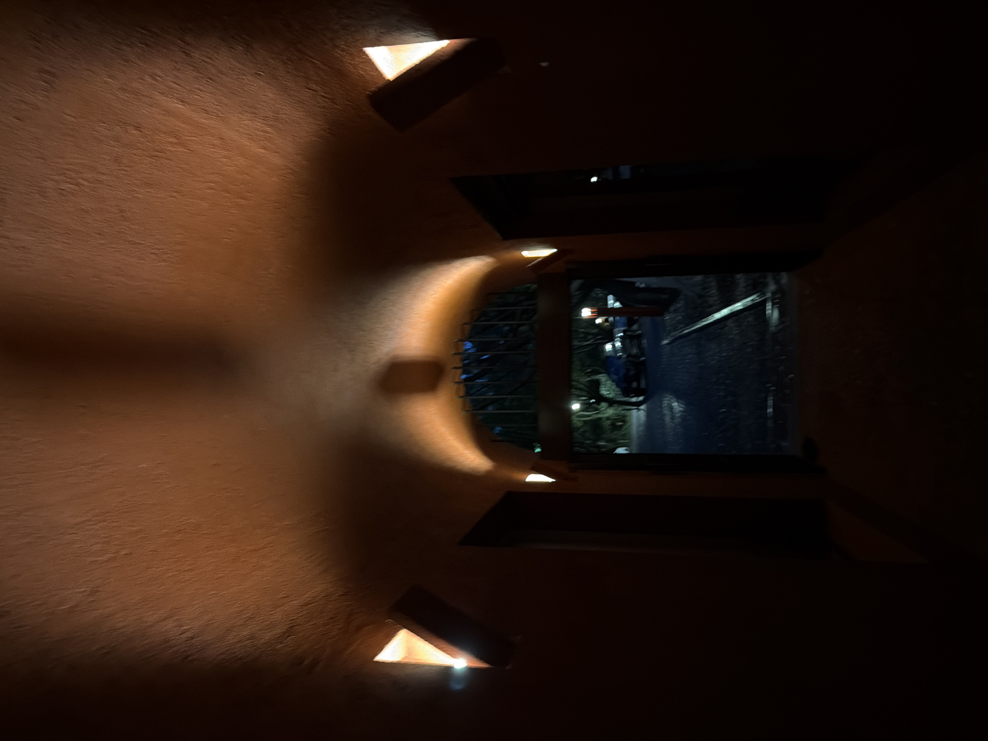 Nighttime architectural spaces documented in Puebla, Mexico courtyard area