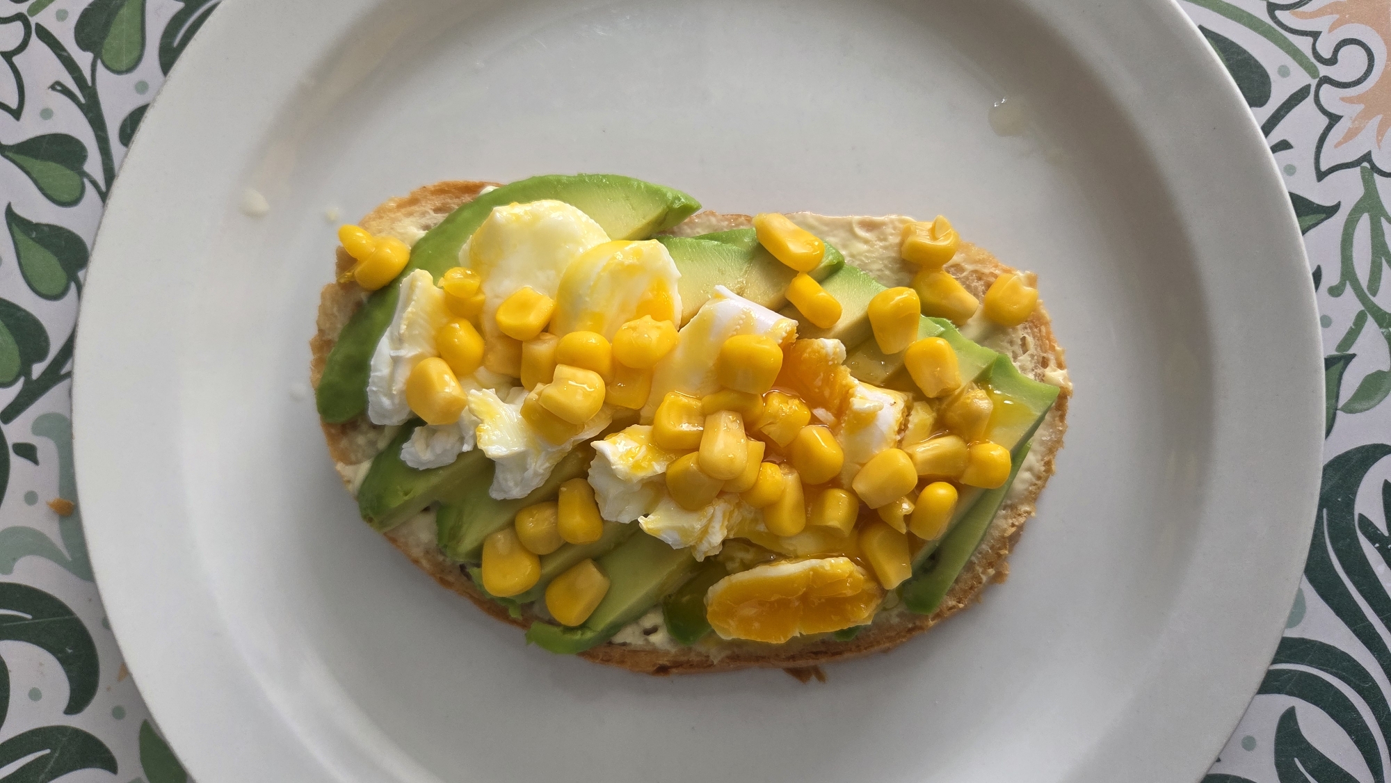 Avocado toast lunch and garden lilies in Tynset