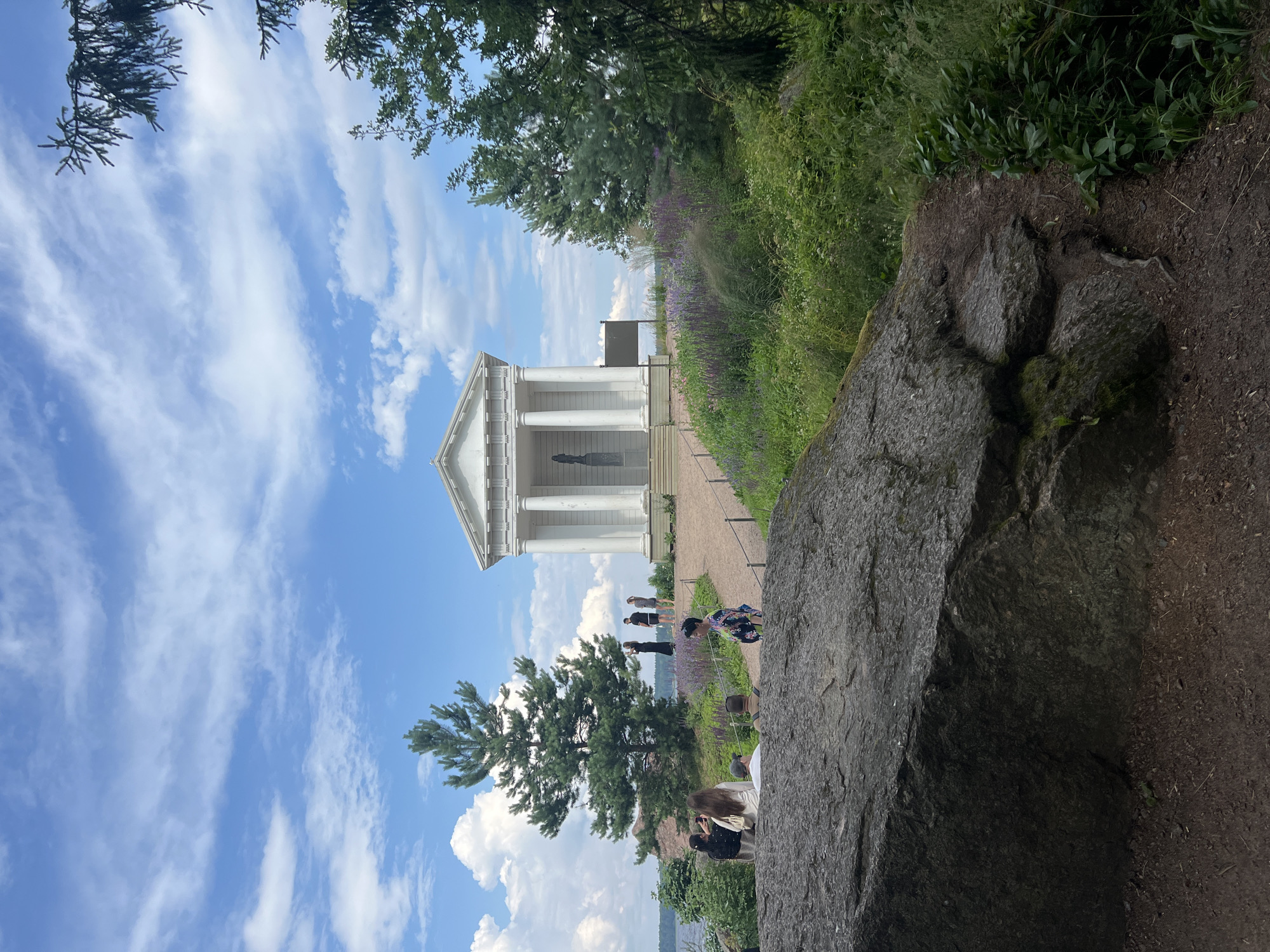 Scenes from Mon Repos Park, Vyborg — architecture, flowers, boulders