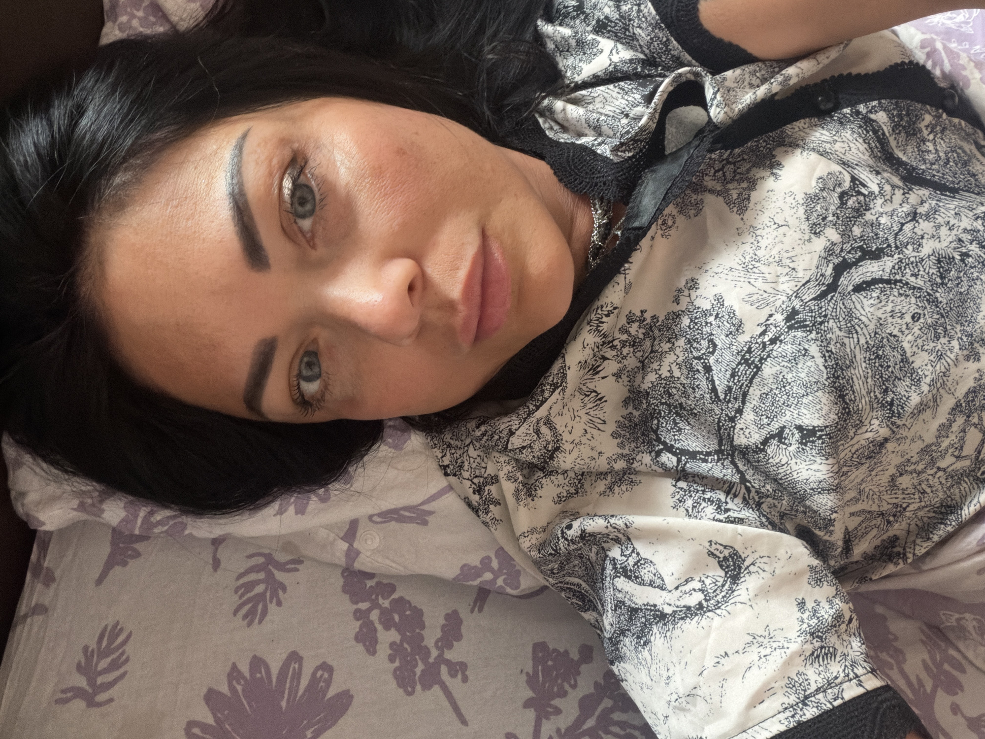 Woman resting in bedroom observed in Murmansk