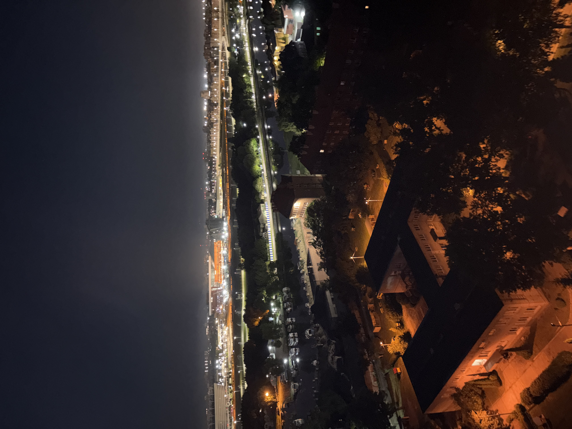 Nighttime aerials over Kaliningrad with a Joker painting appearance