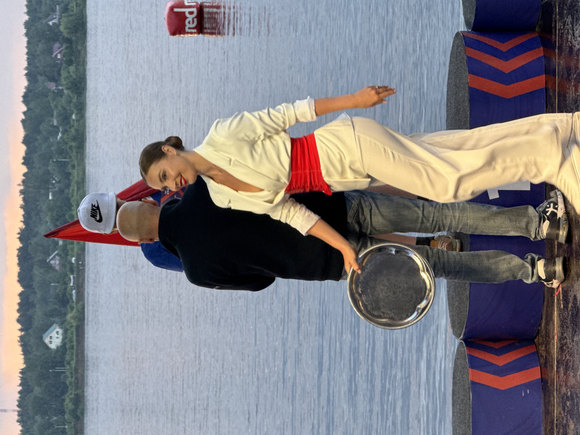Waterside awards ceremony on Kama River in Perm