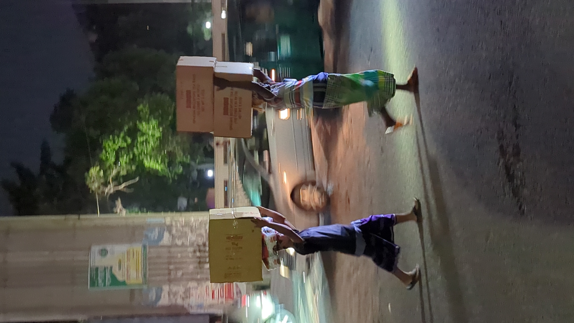 Workers conduct nighttime construction, maintenance tasks in Dhaka