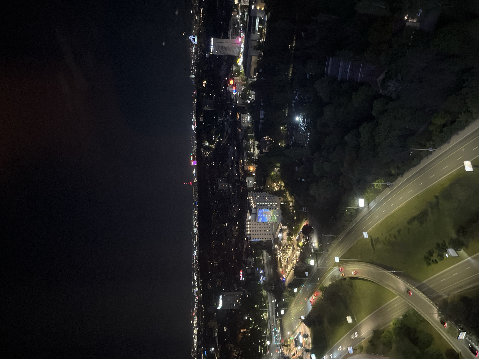Night views captured from Sofia high-rise bar lounge