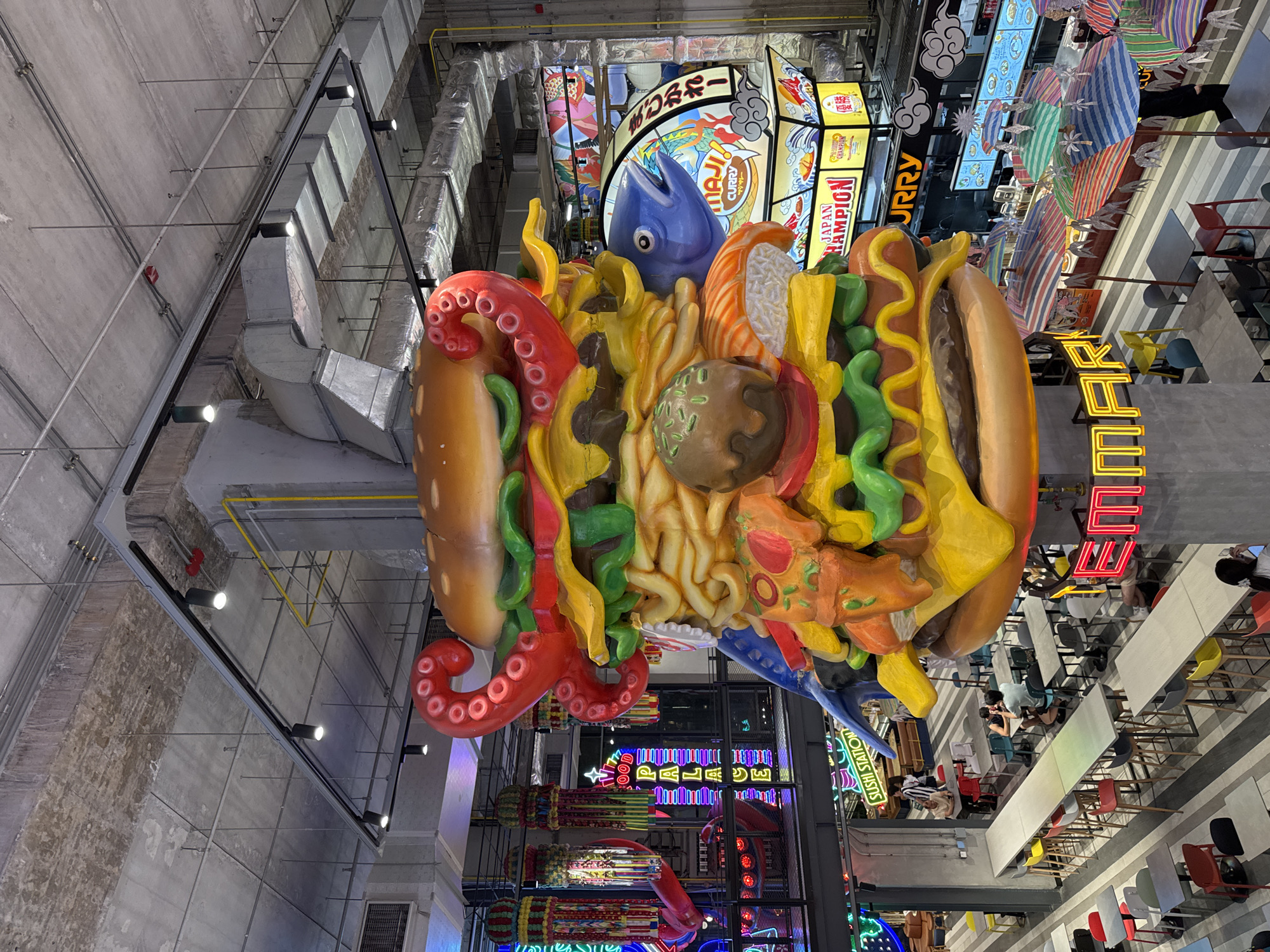 Visitor documents art-filled Bangkok shopping mall experience