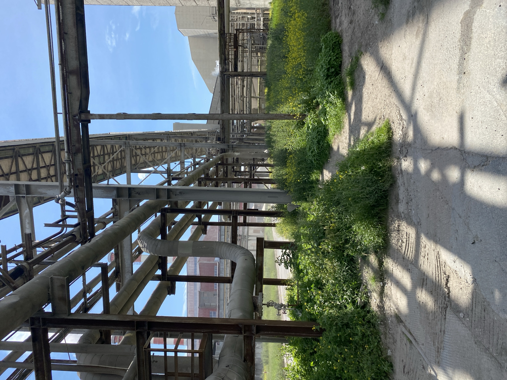 Inside and around a sprawling industrial complex in Police, Poland