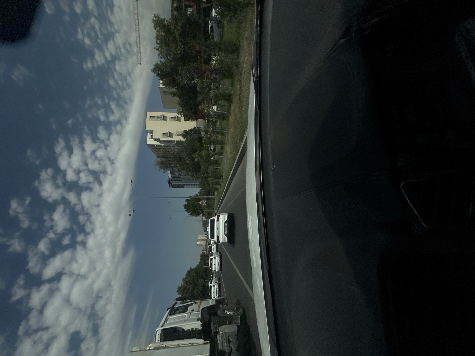 Driving through Tashkent on a sunny July morning