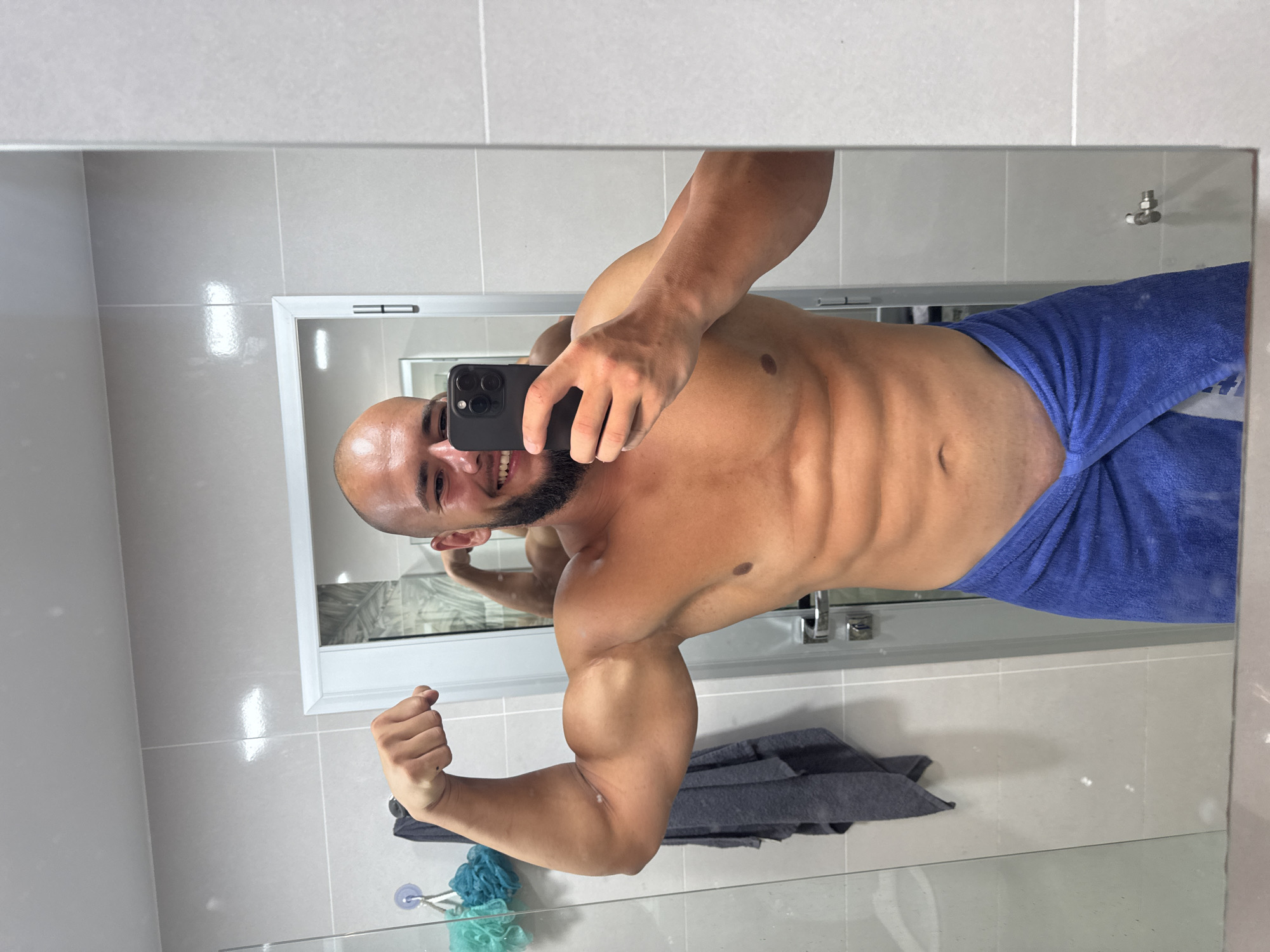 Bathroom mirror selfie session, multiple angles, Sofia