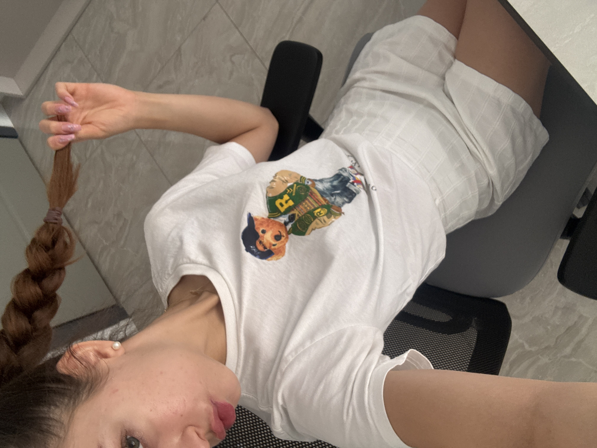 Woman in office setting captured in Dolni Dabnik, Bulgaria