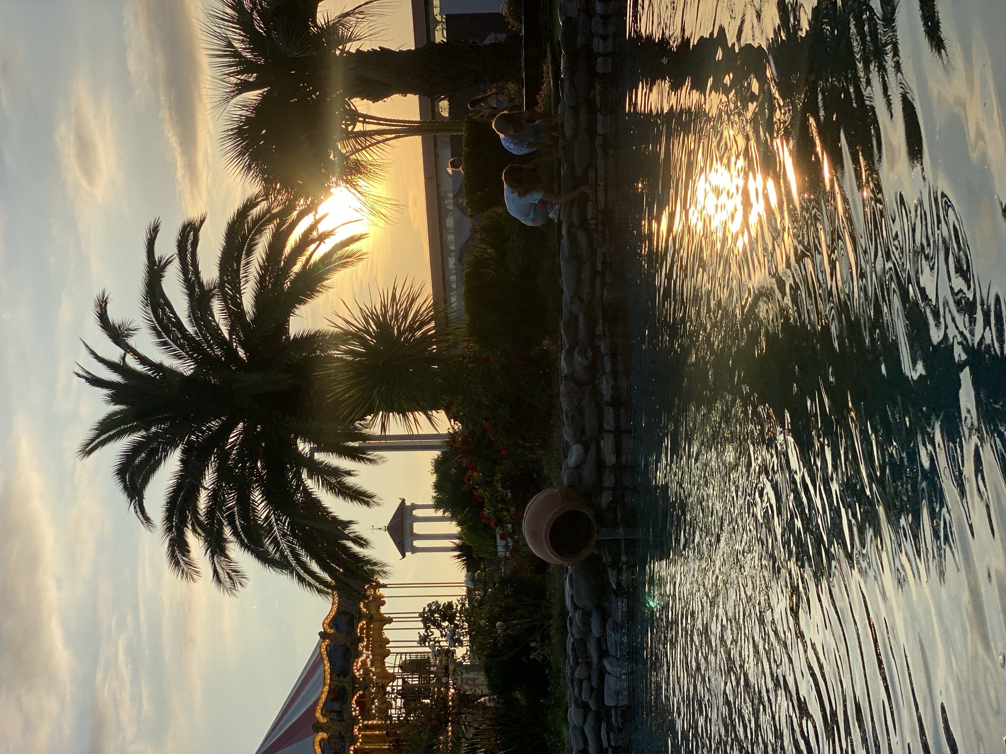 Summer evening along Sochi's Black Sea promenade