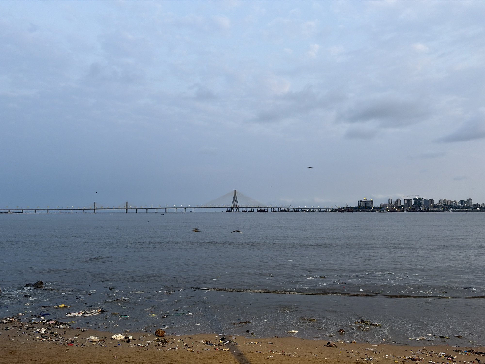 Early morning beach scenes documented in Mumbai