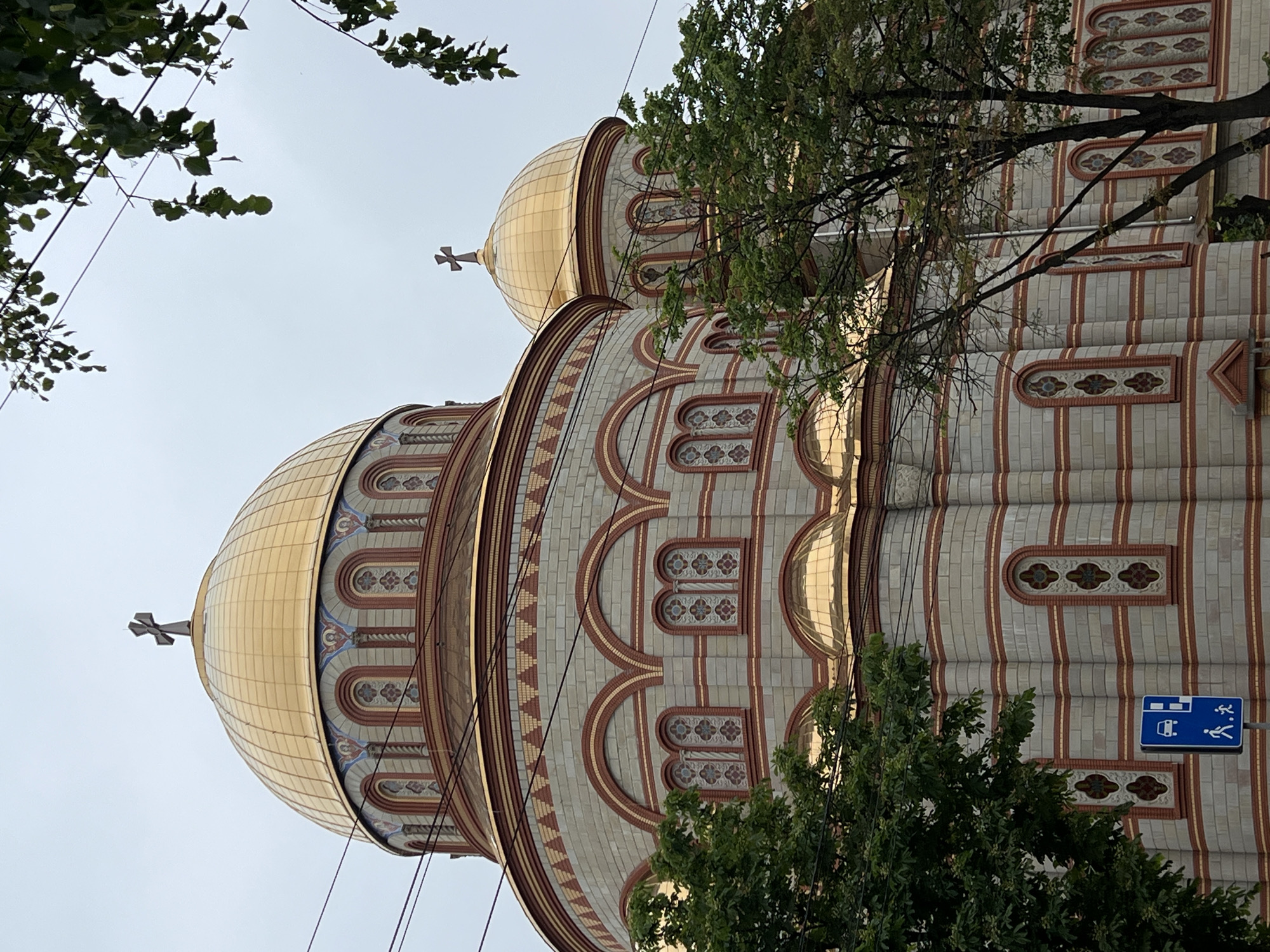 Morning documentation of Orthodox church and residential areas in Ternopil