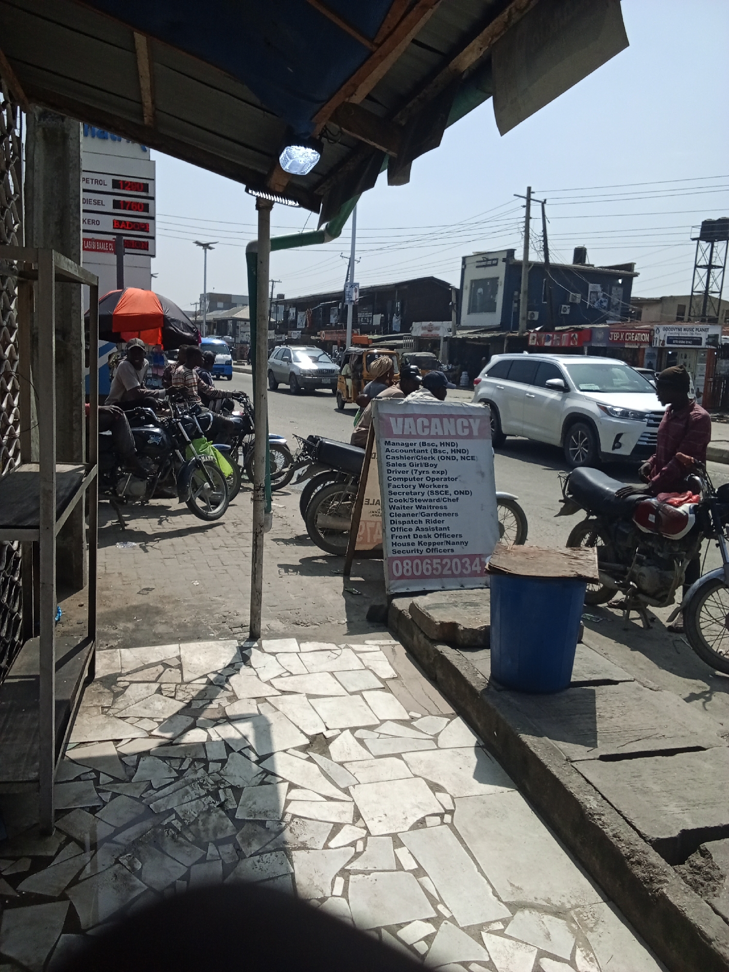 Daily street life documented in Ado, Nigeria morning hours