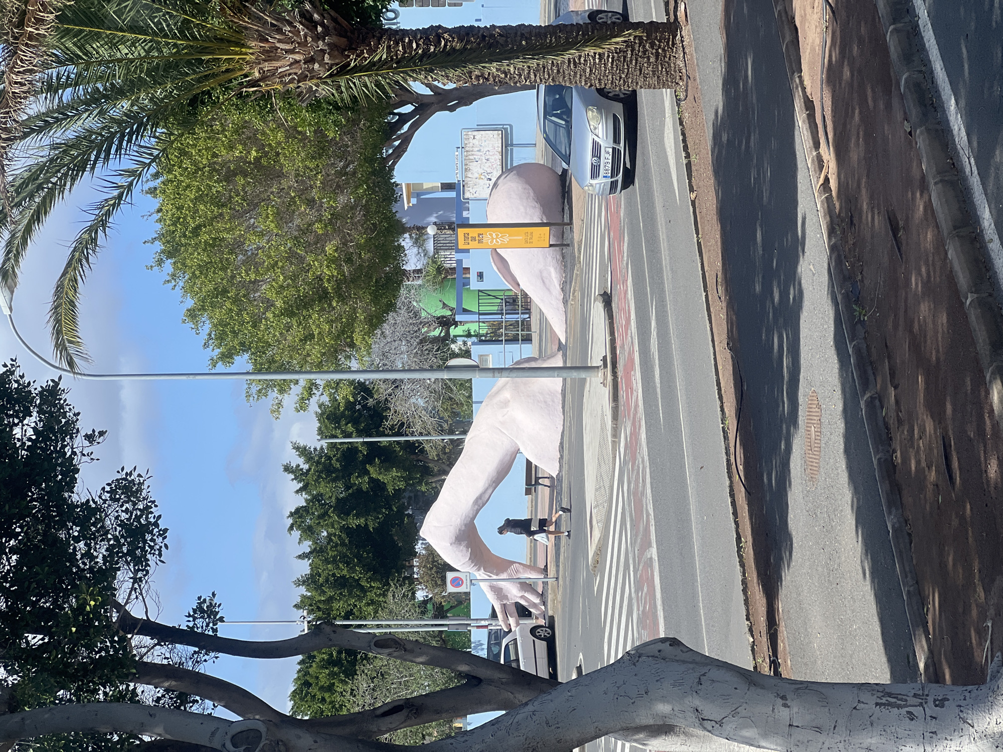 Pink hand sculptures appear across Canary Islands municipalities