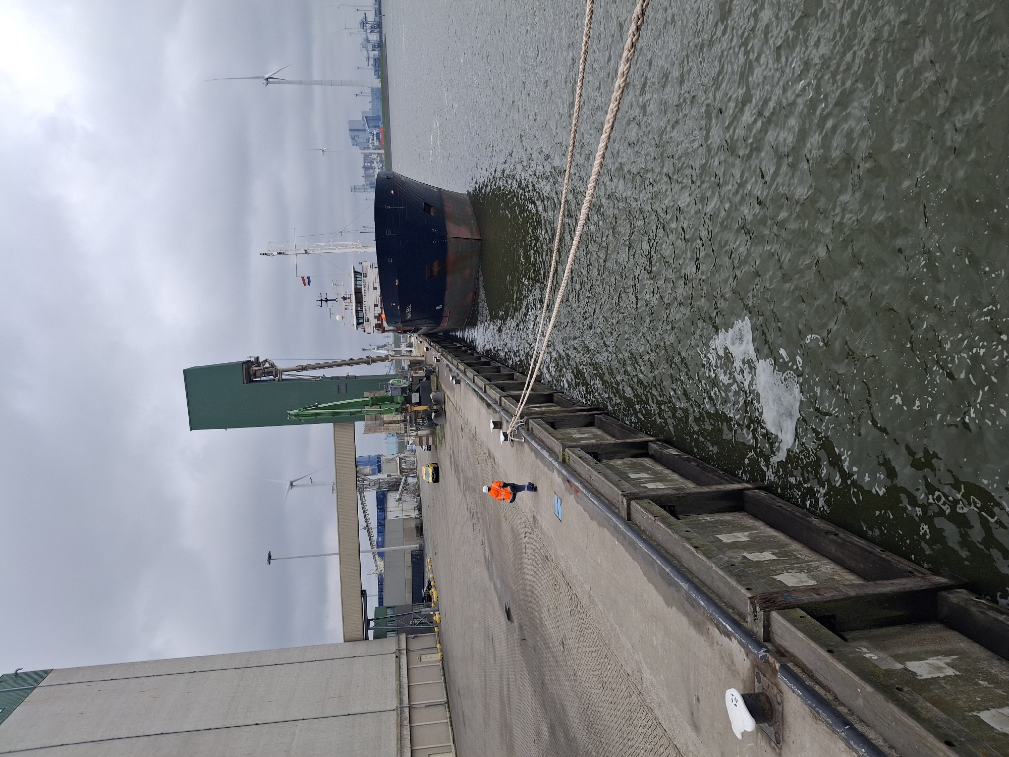 Morning shift documented at Eemshaven port workers facility