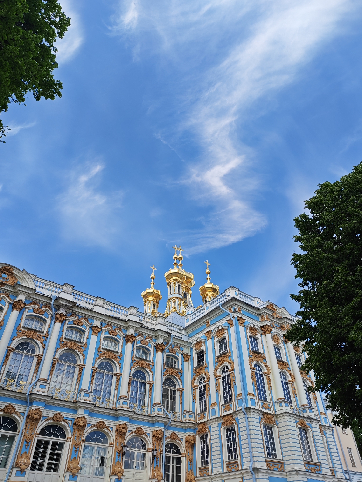 Tourist documents Catherine Palace complex tour in Pushkin, Russia