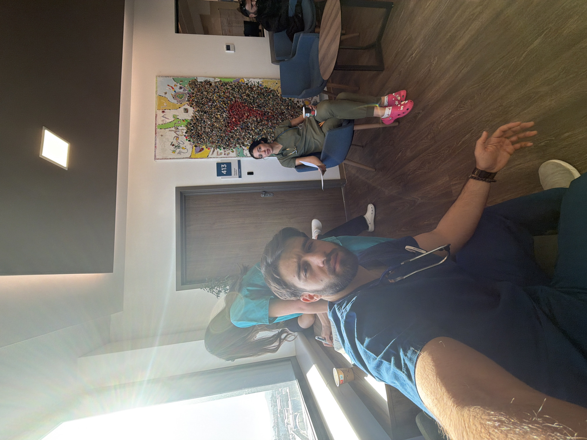 Modern waiting area documented in Sofia medical facility