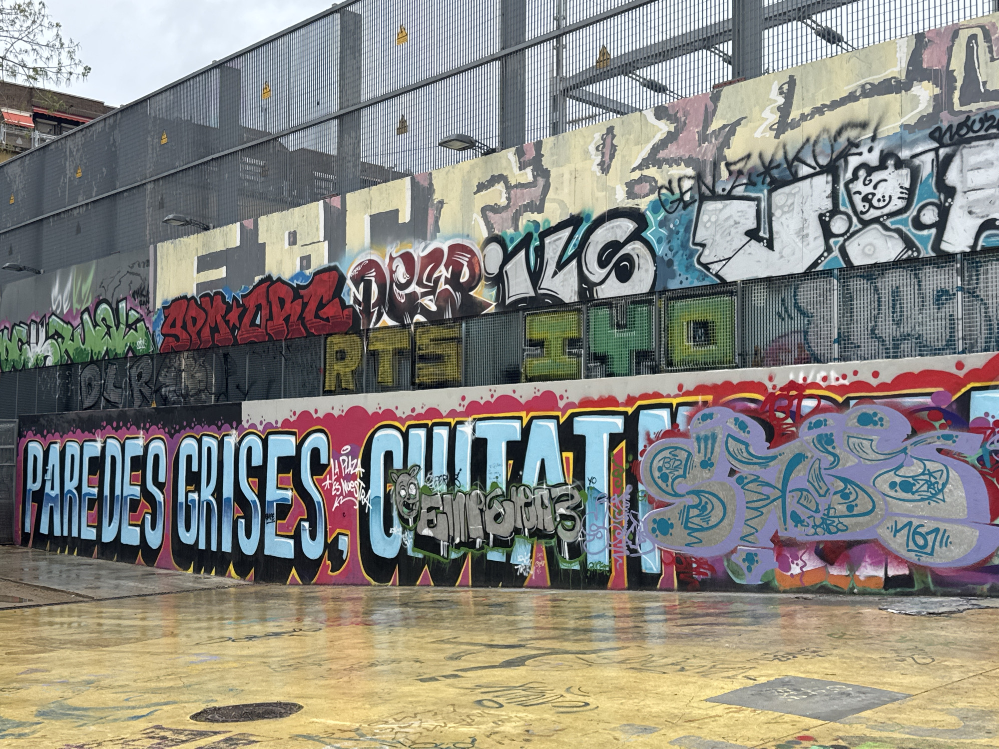 Street art documented on Barcelona wall