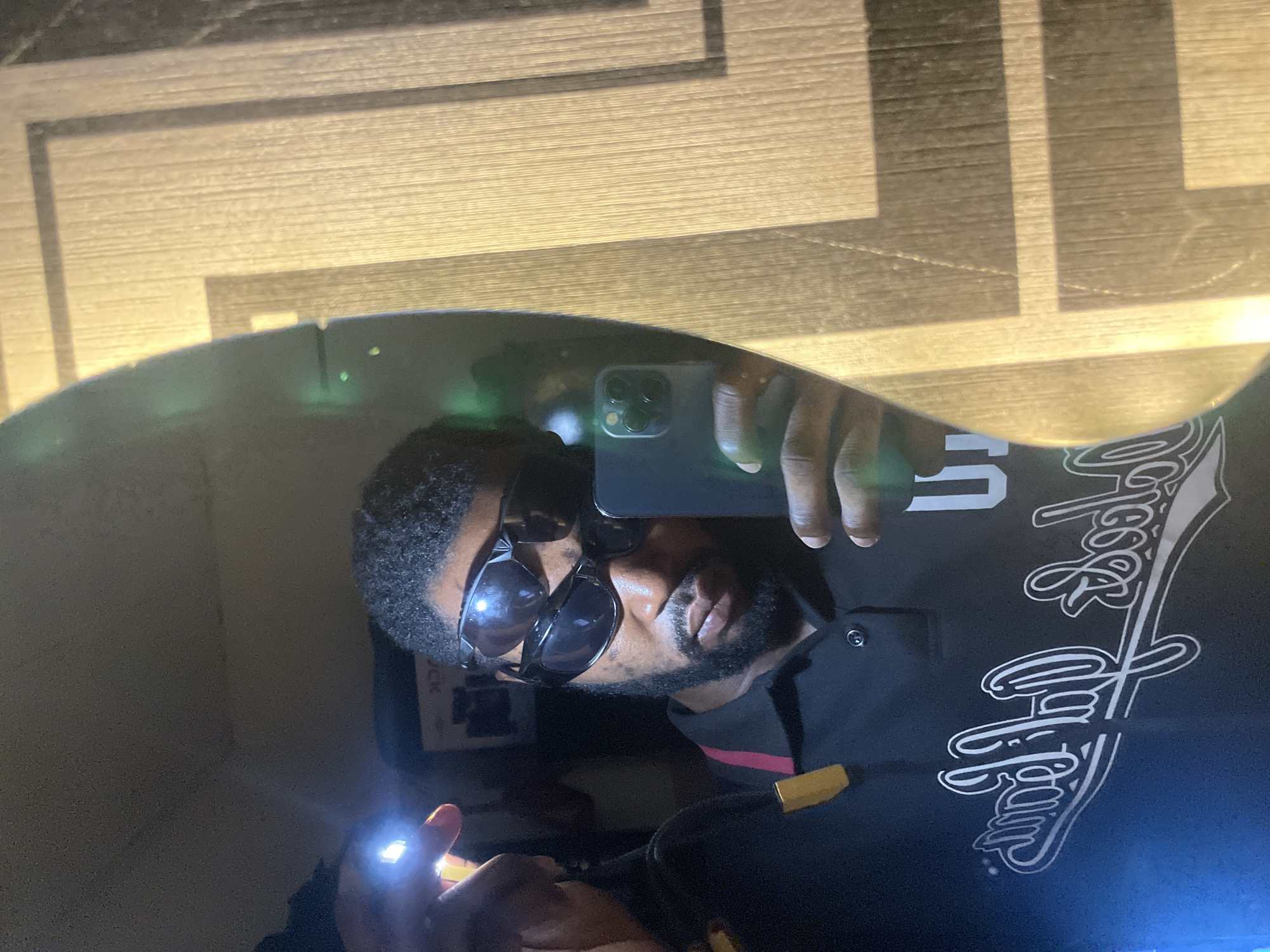 Man takes mirror selfies in Lokoja, Nigeria