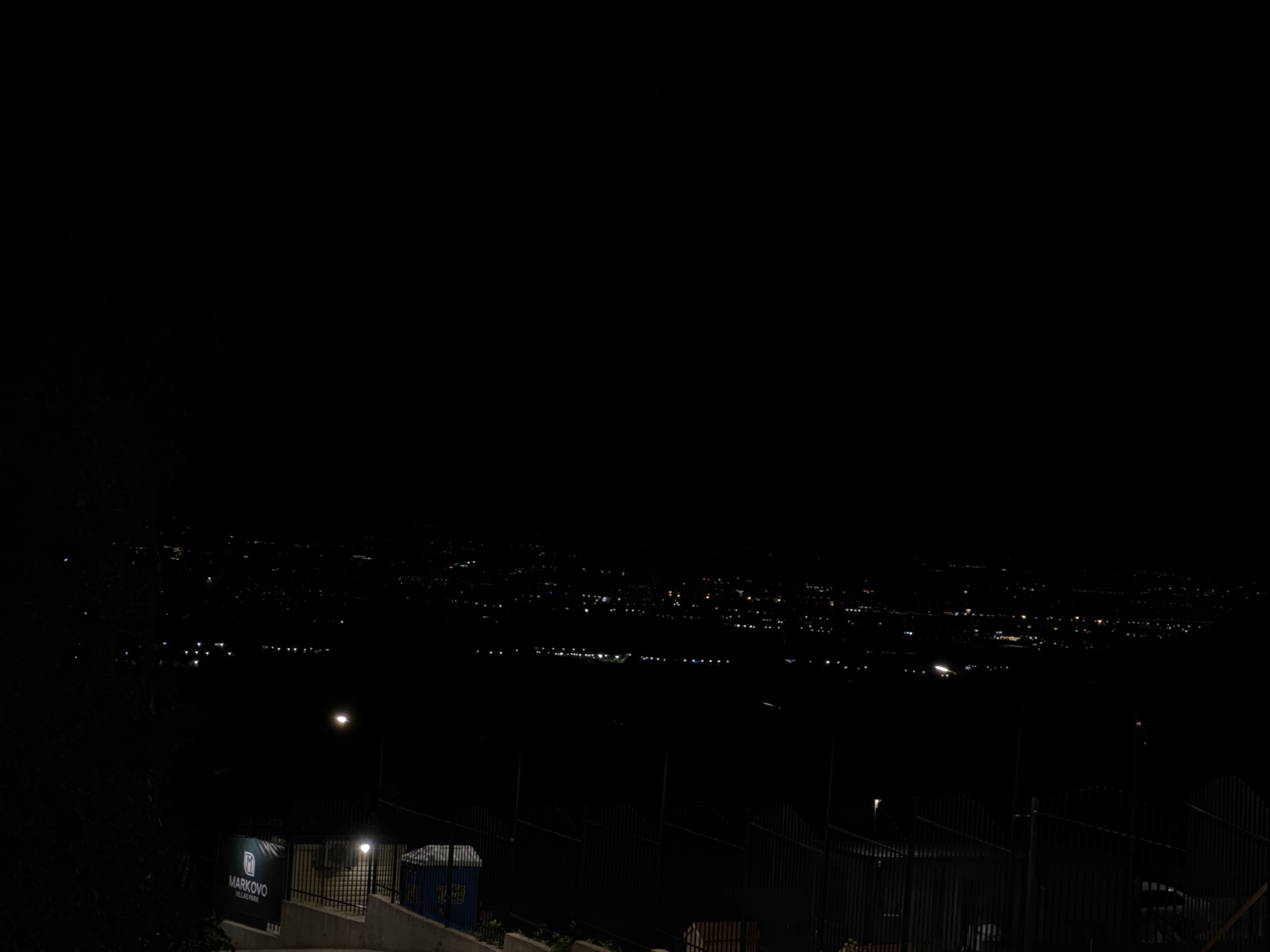 Rainy night observations captured across Markovo, Bulgaria cityscape