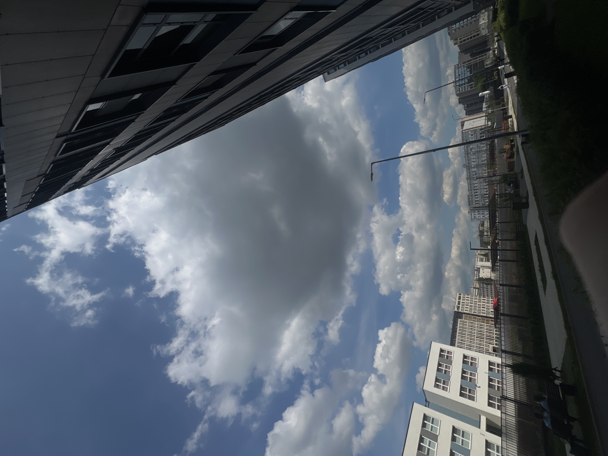 Morning walkthrough of modern Saint Petersburg residential district documented