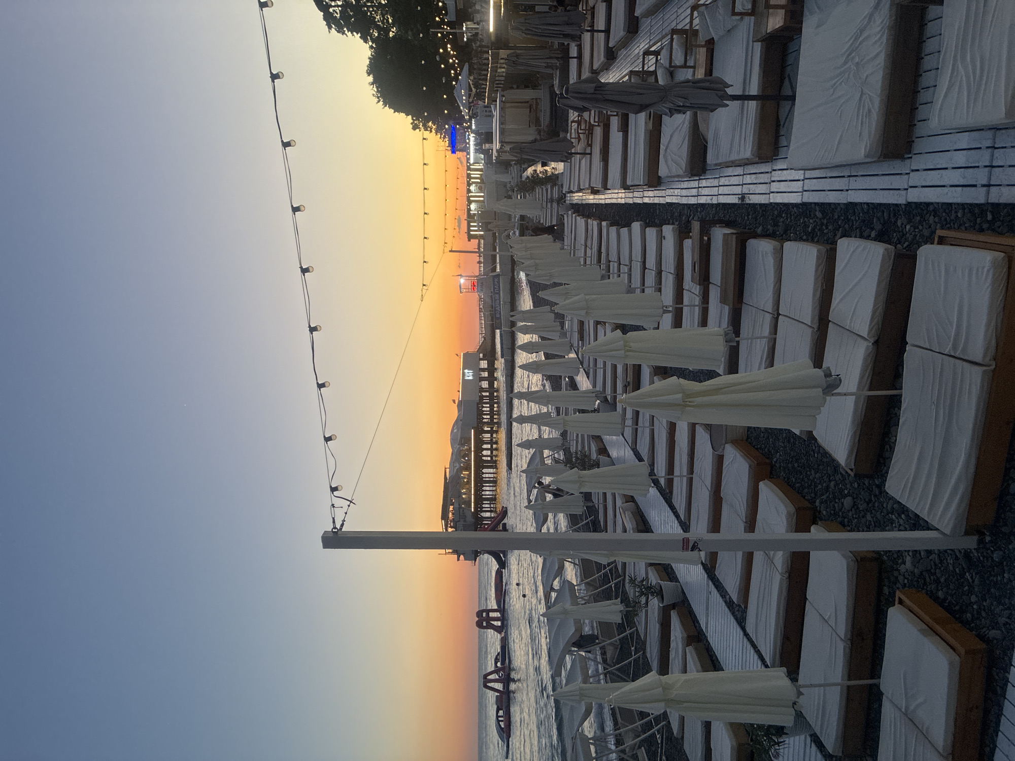 Summer evening on the Sochi Black Sea waterfront