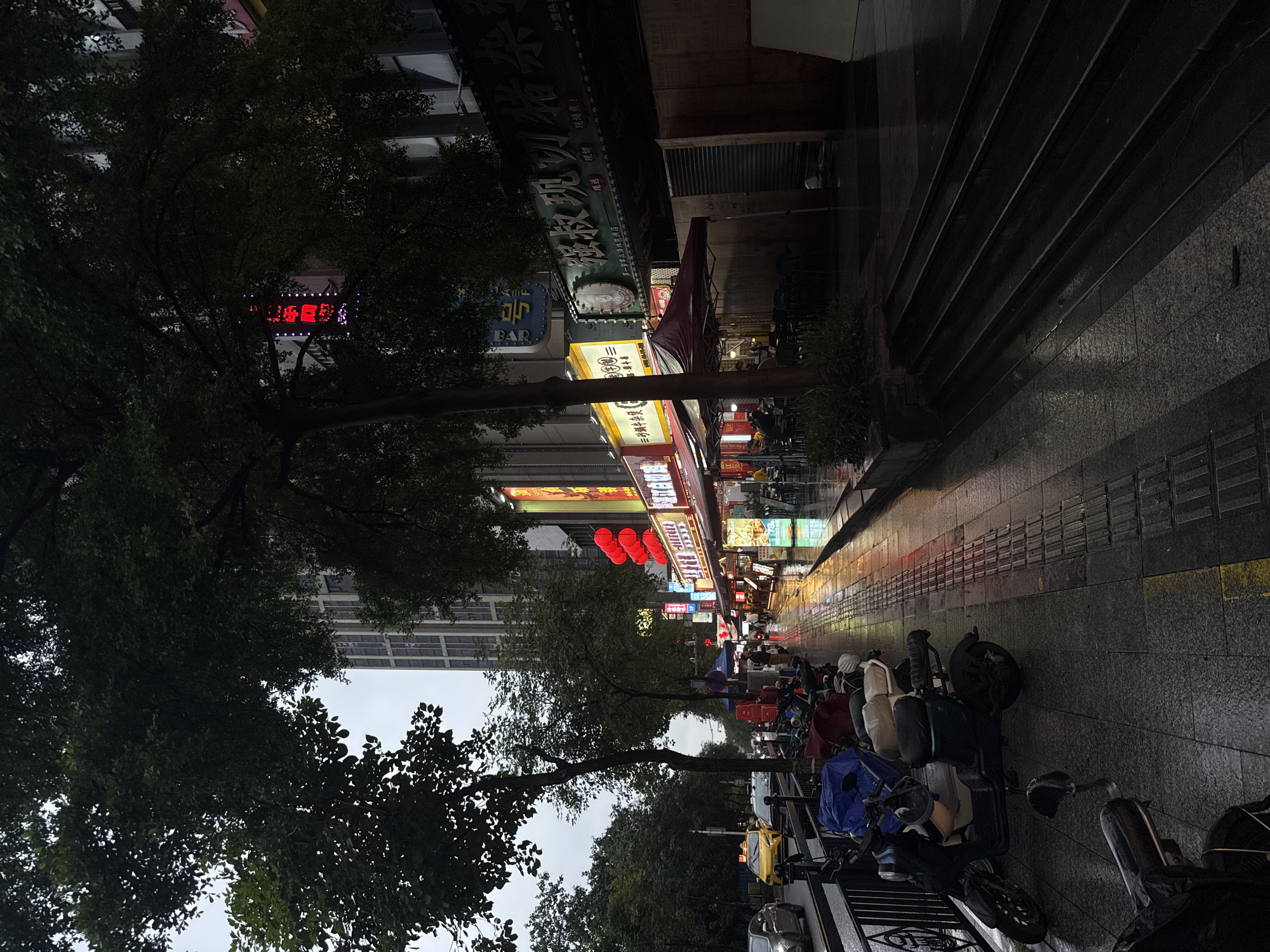 Rainy morning scenes across Haizhu District's urban core