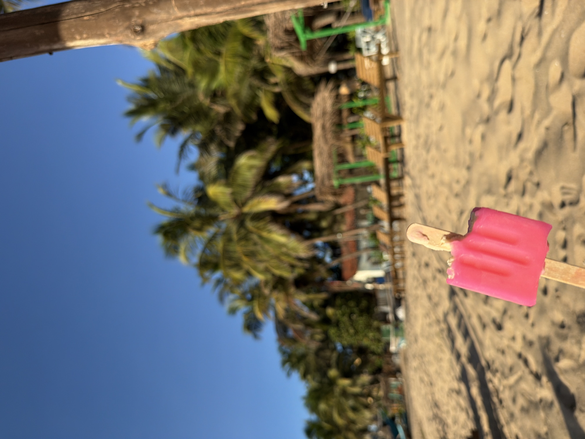 Solo beachgoer documents snacks and scenery at Arugam Bay