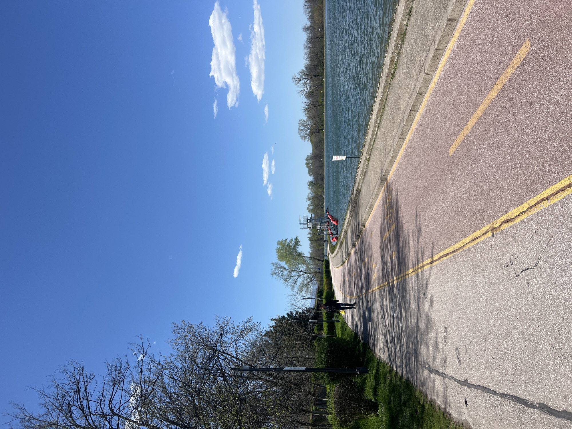 Sunny waterfront scene captured in Plovdiv park area