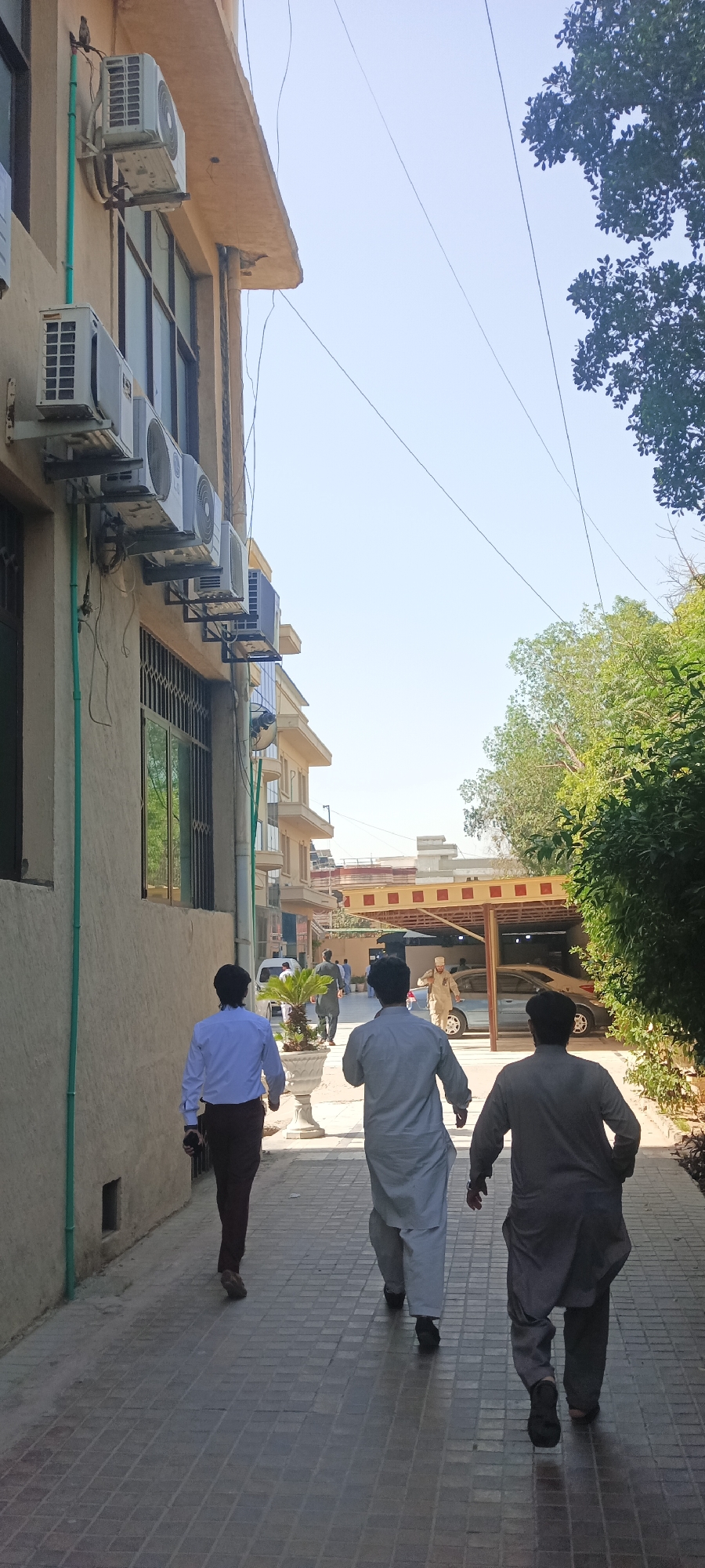 Normal campus activity documented at Peshawar health sciences department